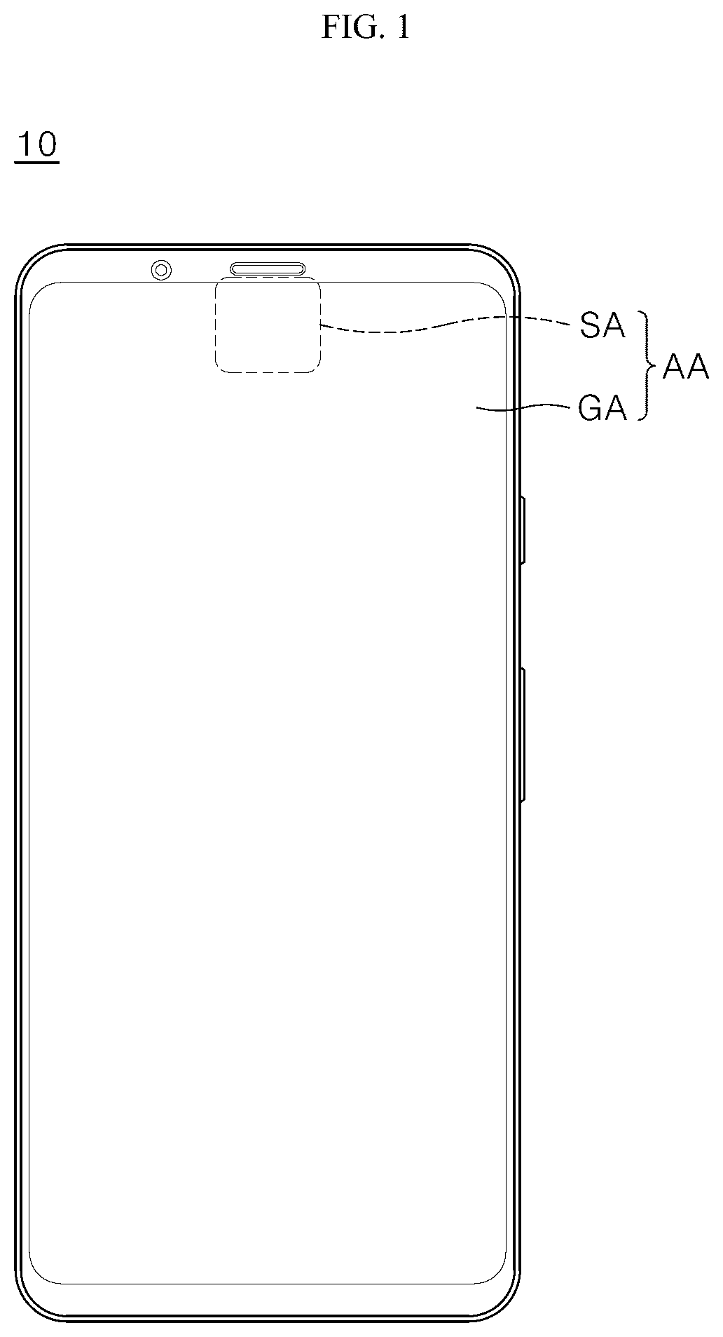 Patent US12324338 Figure 1 – Display panel, display device including the panel, and method for manufacturing the panel