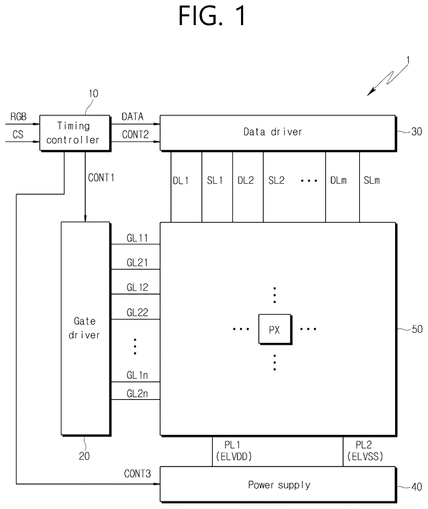 Patent US12324346 — Display device configured to prevent propagation of cracks, and method of repairing same — Figure 1
