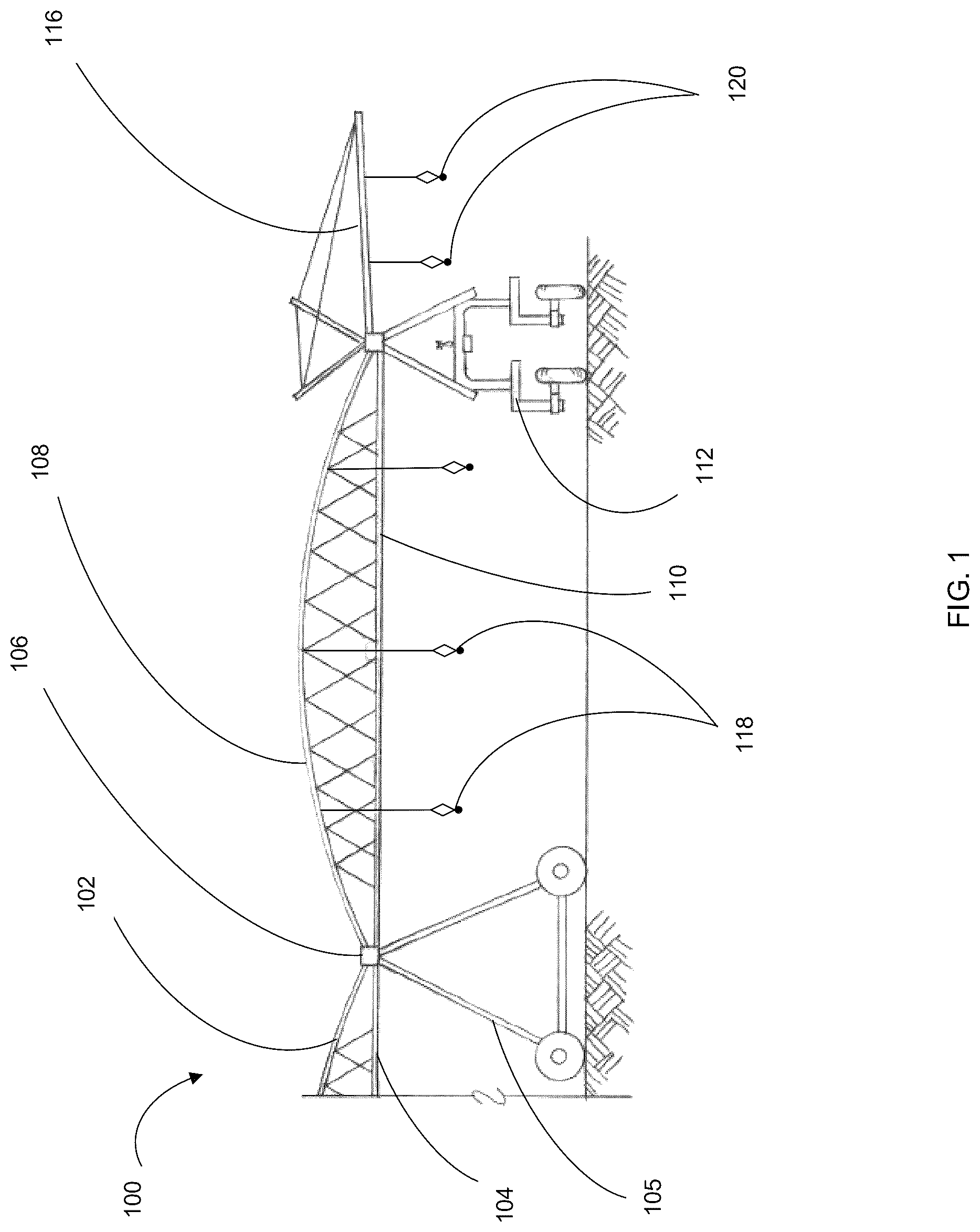 Patent US12324380 — System and method of flow rate management and control within an irrigation corner assembly — Figure 1