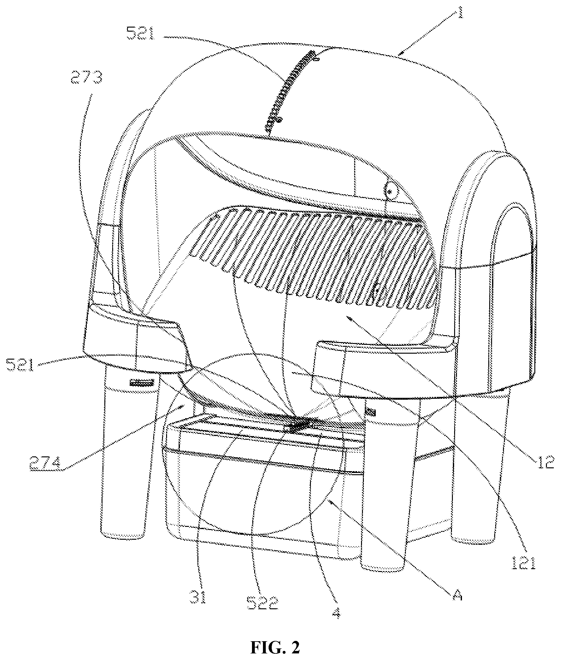 Patent US12324407 Figure 2 – Pet toilet
