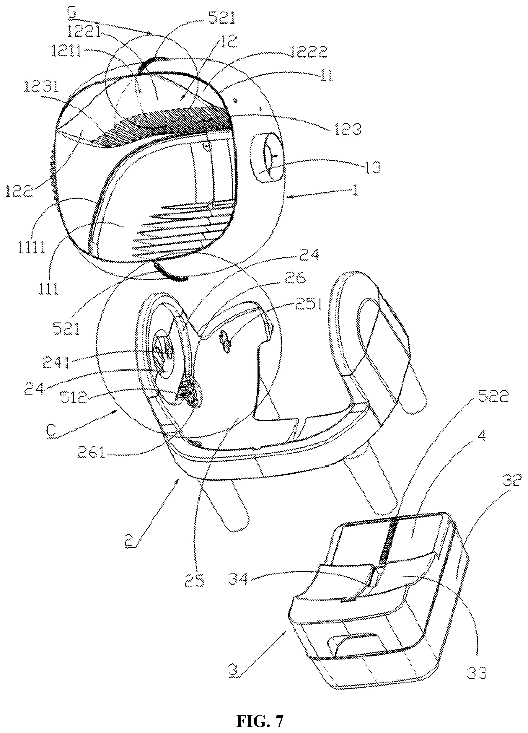 Patent US12324407 Figure 7 – Pet toilet