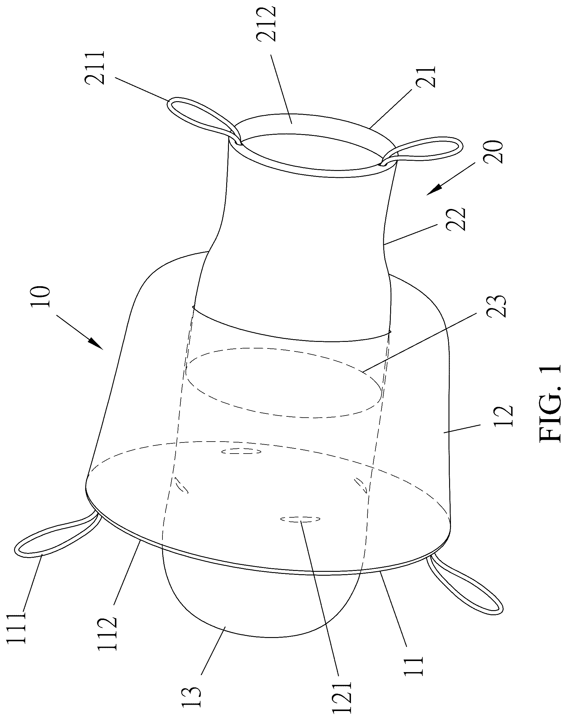 Patent US12324417 — Pet restraint bag — Figure 1
