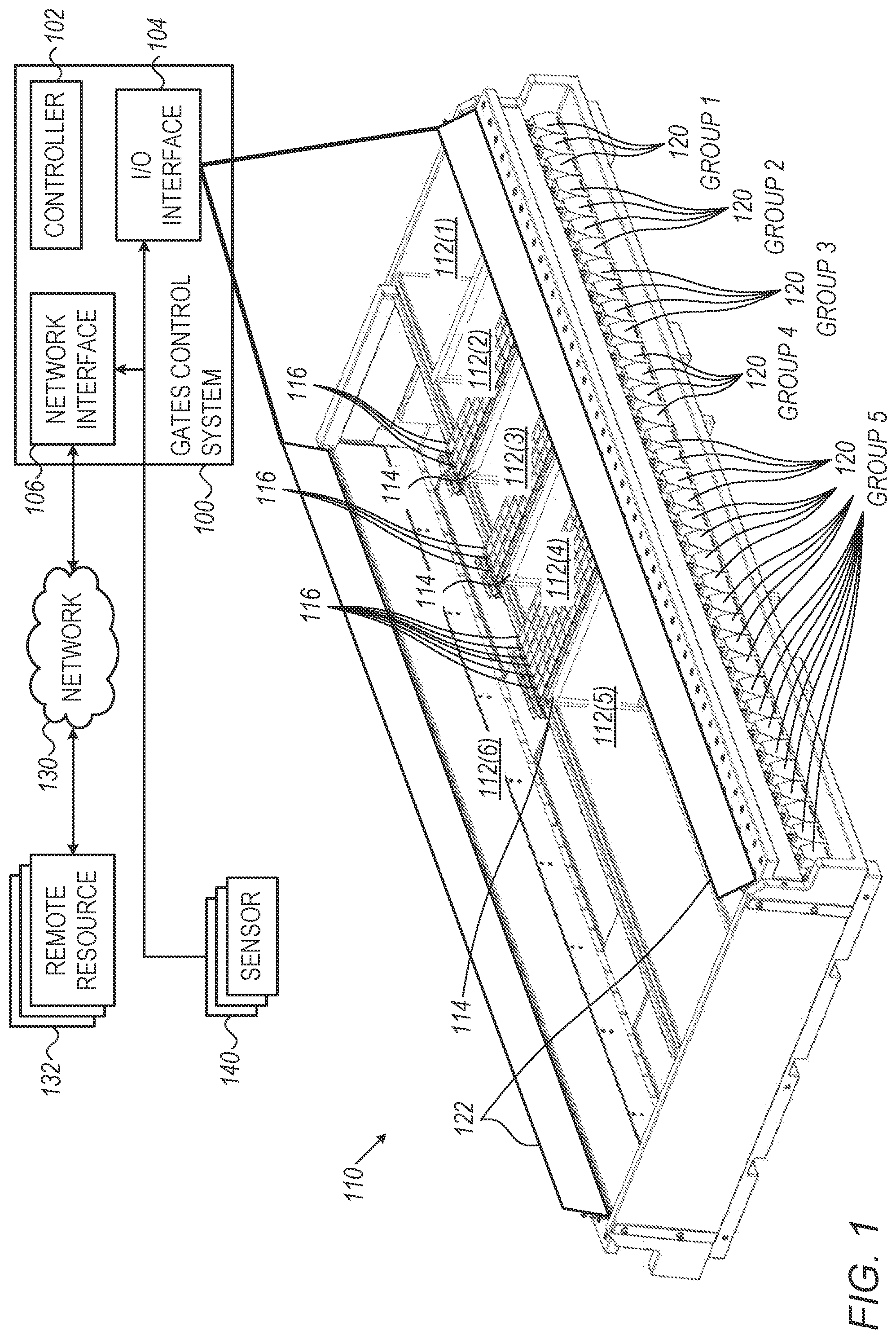 Patent US12324421 — Array of gates in automated bee habitat — Figure 1