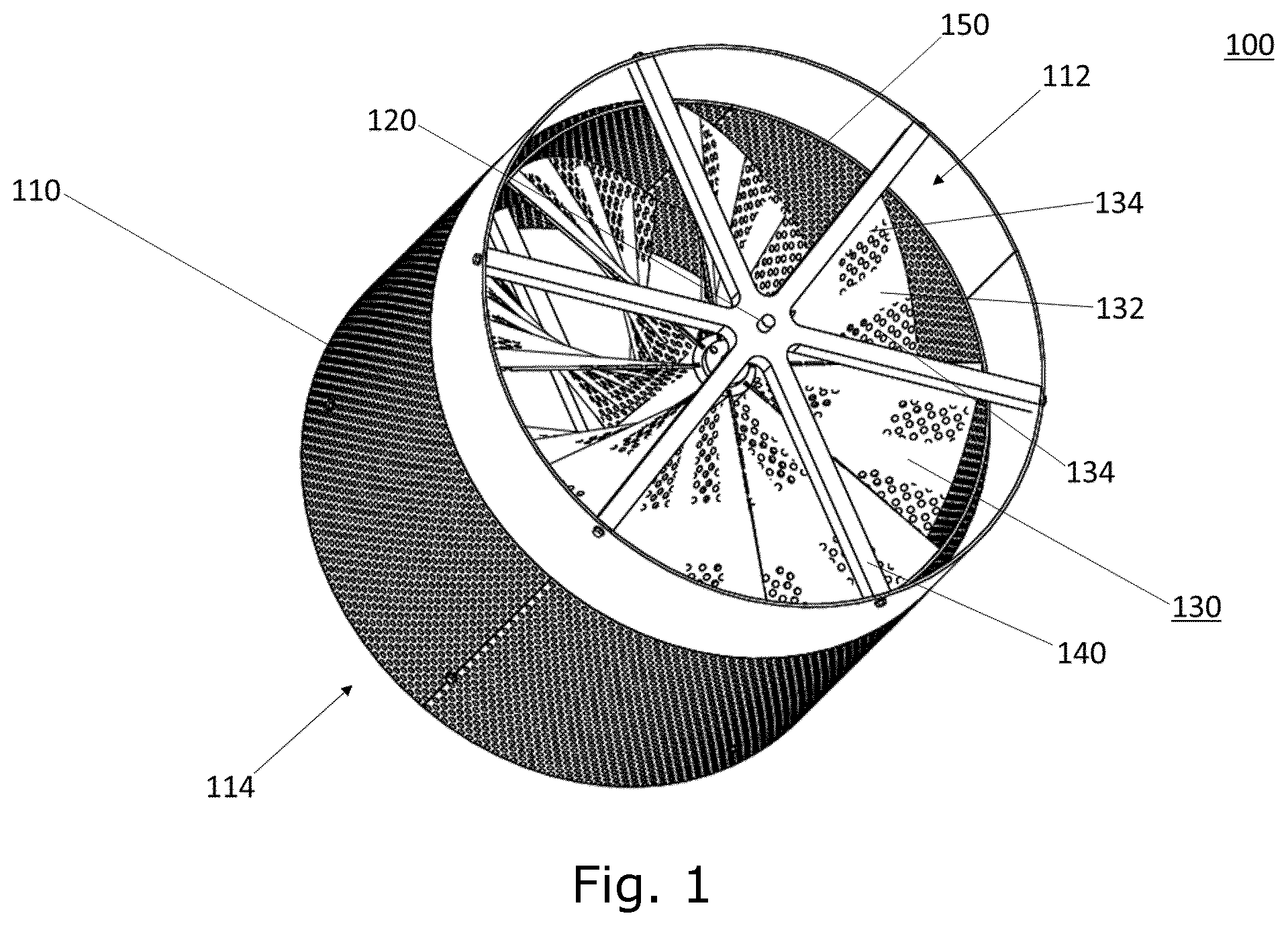 Patent US12324422 — Degassing device and an aquaculture system with such a degassing device — Figure 1