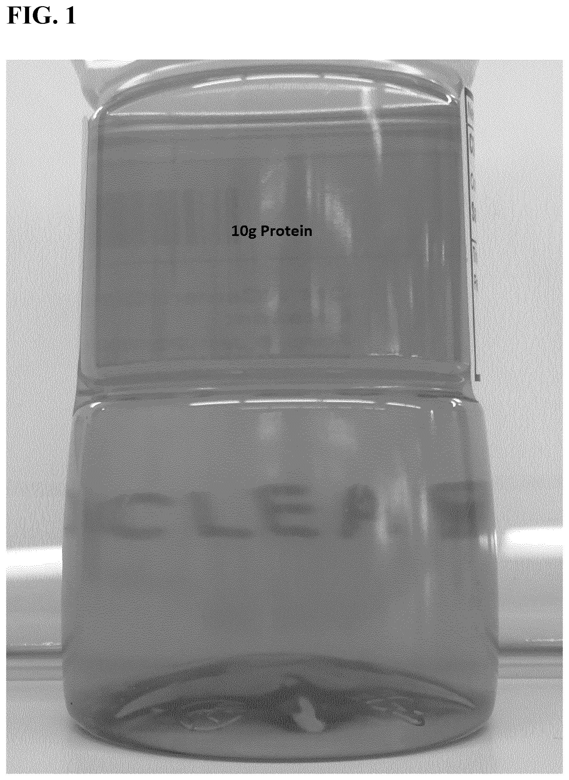 Patent US12324450 — Beverages having clear appearance, shelf stability, high protein, and neutral pH — Figure 1