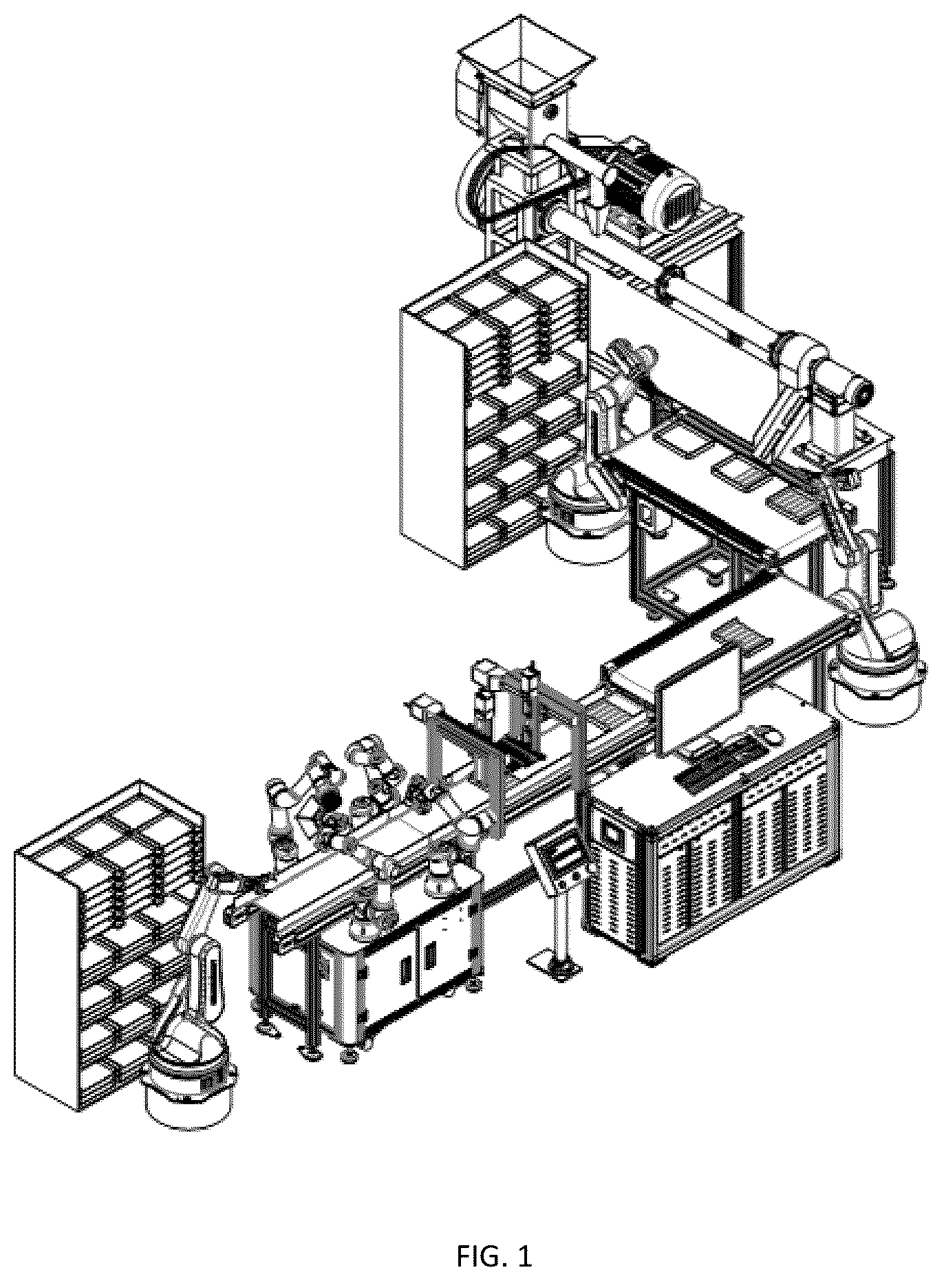 Patent US12324455 Figure 1 – Automatic production line for manufacturing and processing plant protein meat