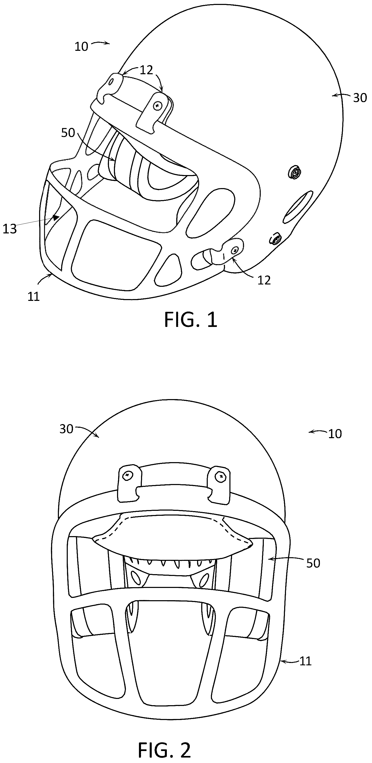 Patent US12324473 Figure 1 – Protective headgear and methods for making same