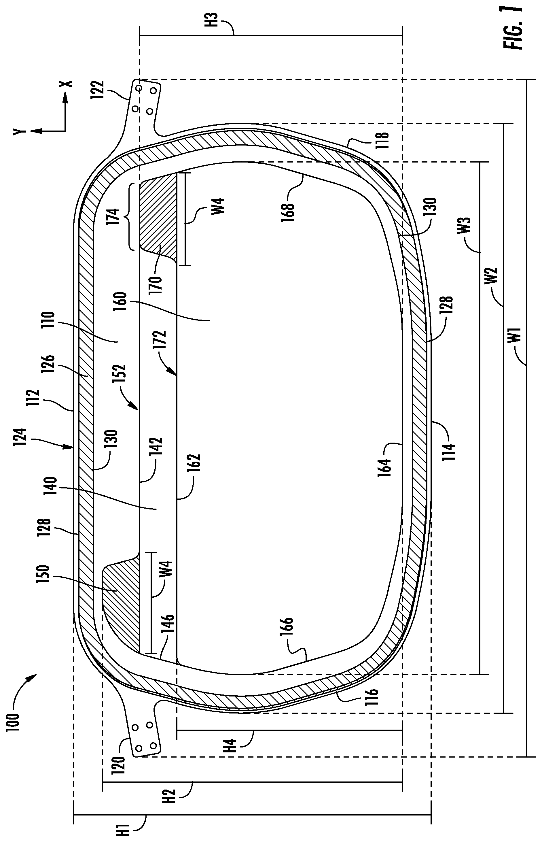 Patent US12324475 — Multi-layer visor system for surgical hood — Figure 1