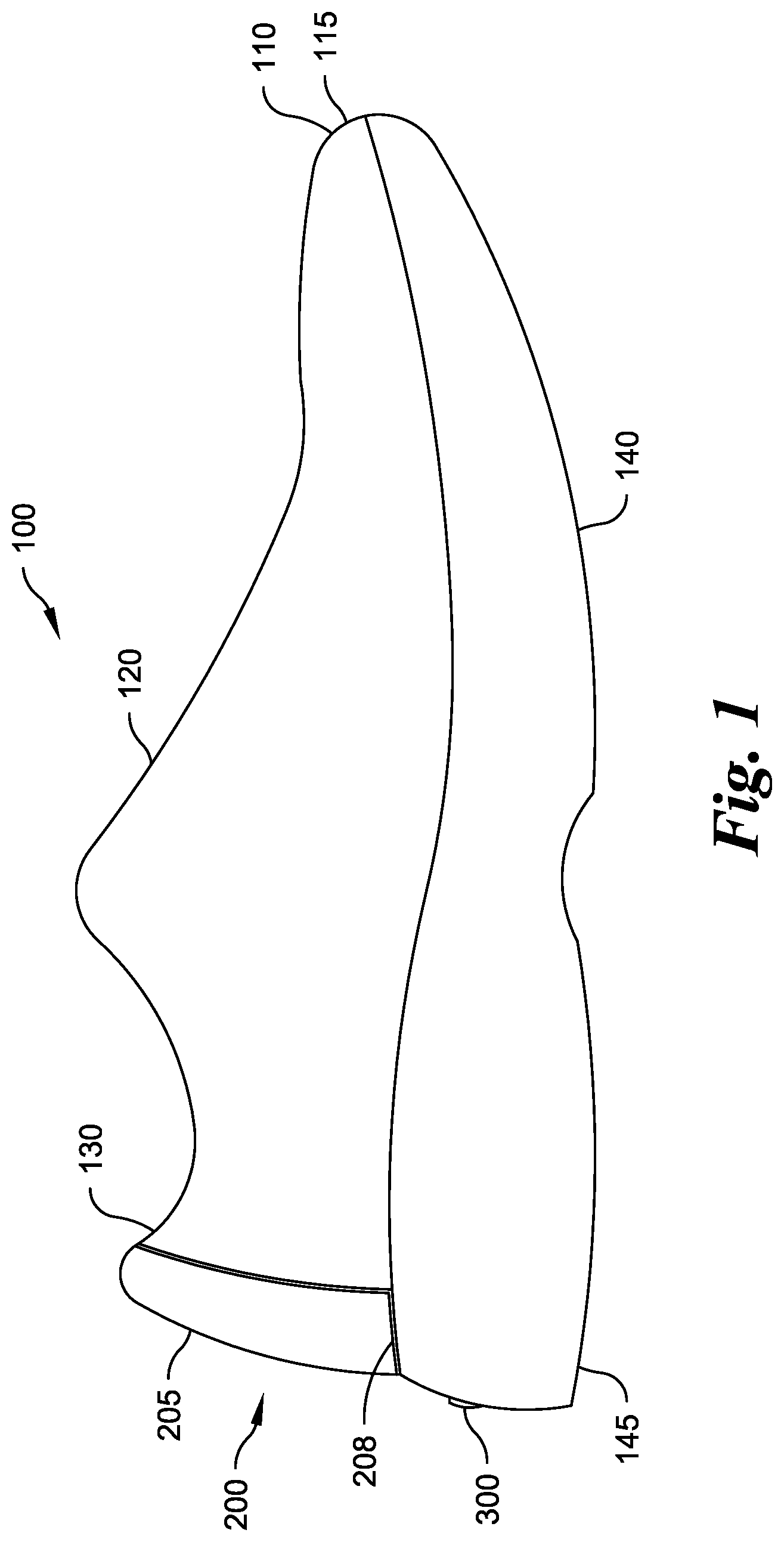 Patent US12324476 — Article of footwear with hands free donning and removal — Figure 1