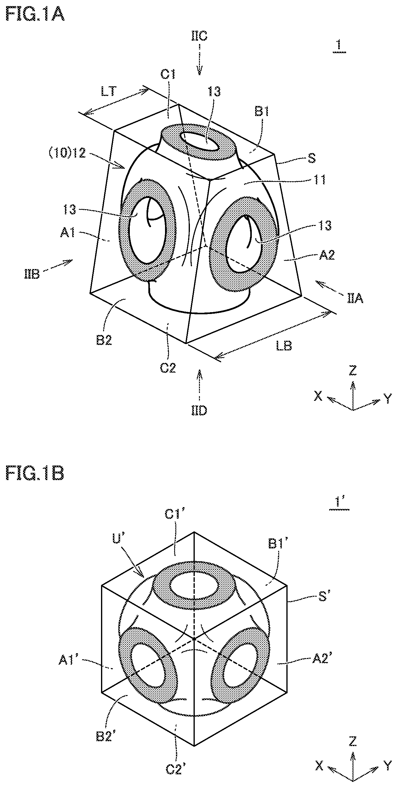 Patent US12324479 — Shock absorber, shoe sole, and shoe — Figure 1