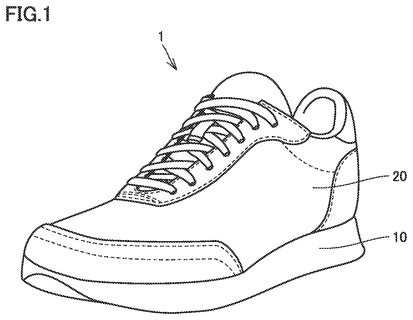 Patent US12324480 — Sole and footwear — Figure 1