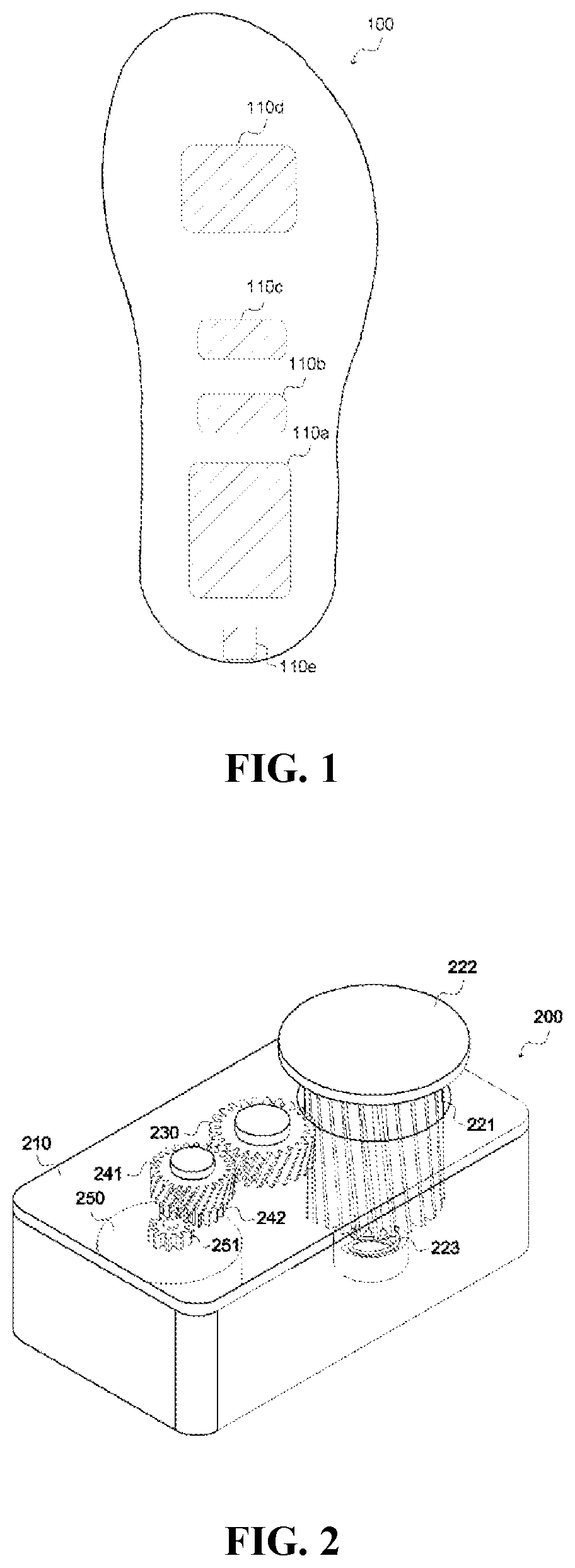 Patent US12324482 — Self-generating and vibrating functional shoe equipped with GPS device — Figure 1