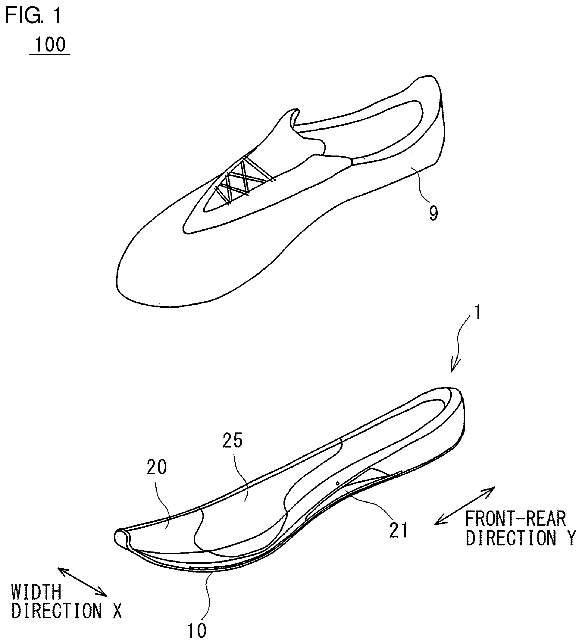 Patent US12324485 — Shoe — Figure 1