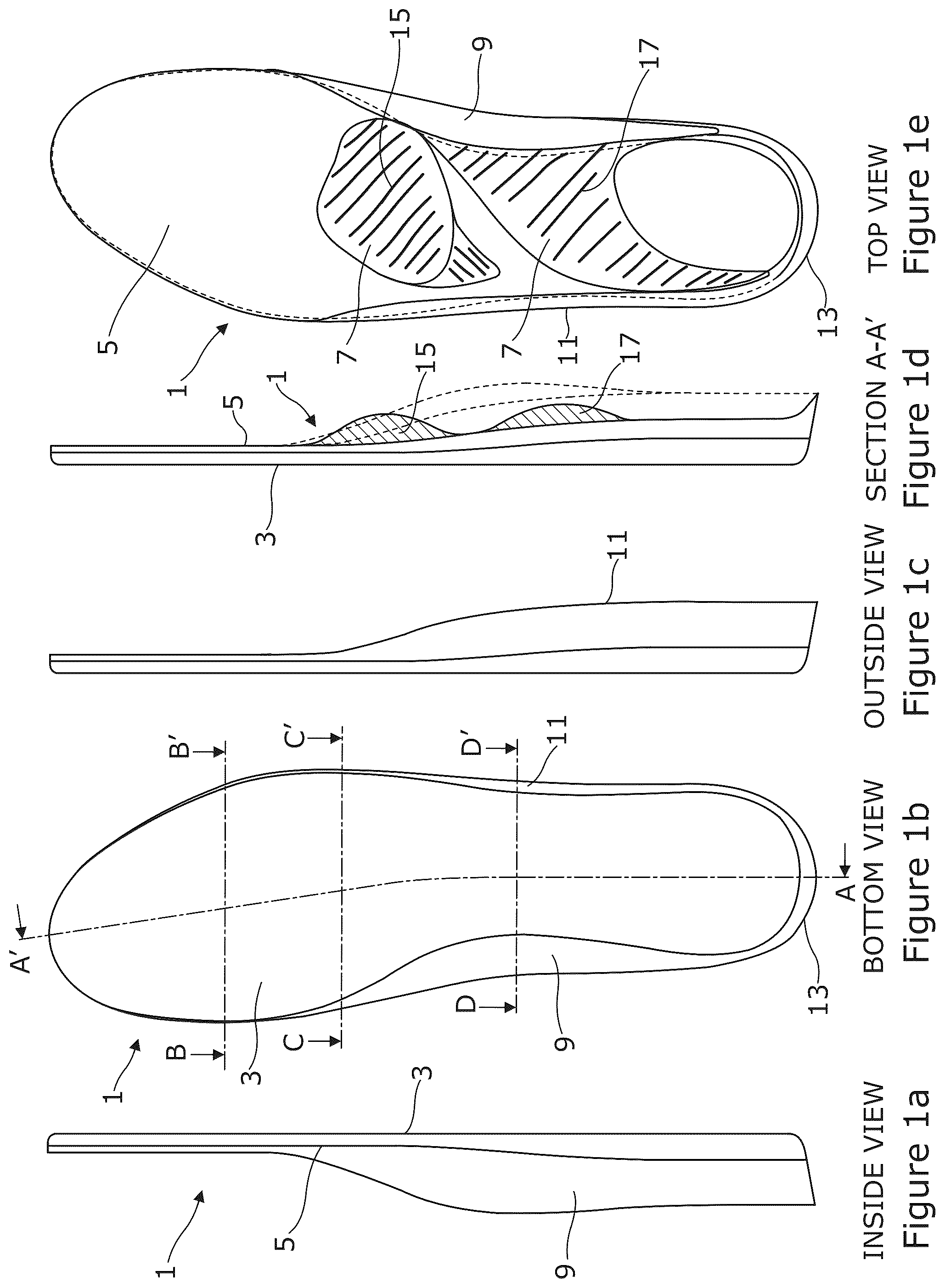 Patent US12324486 — Insole apparatus and method of manufacture thereof — Figure 1