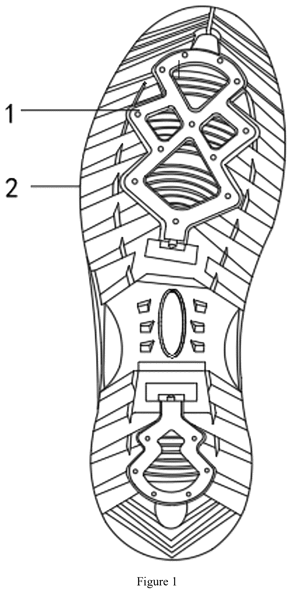 Patent US12324487 — Rotatable anti-slip device and all-terrain anti-slip sole — Figure 1
