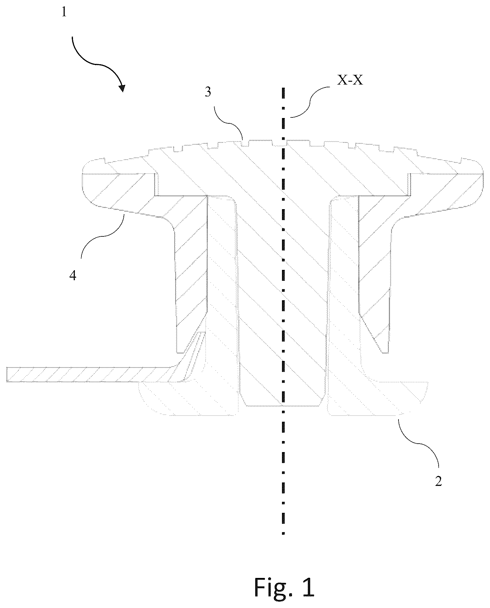 Patent US12324488 — Button — Figure 1