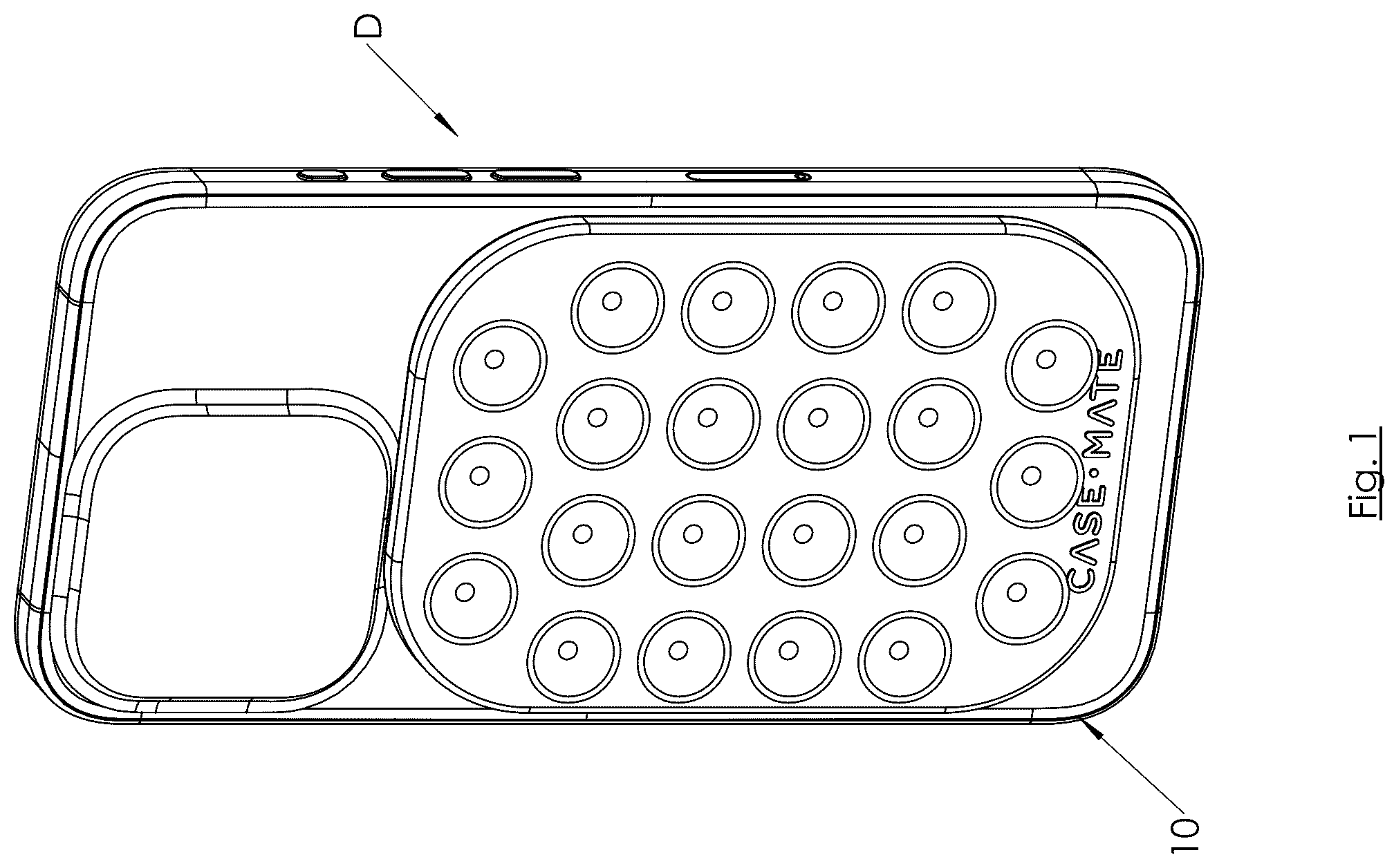 Patent US12324494 — Suction attachment accessory for portable electronic devices — Figure 1