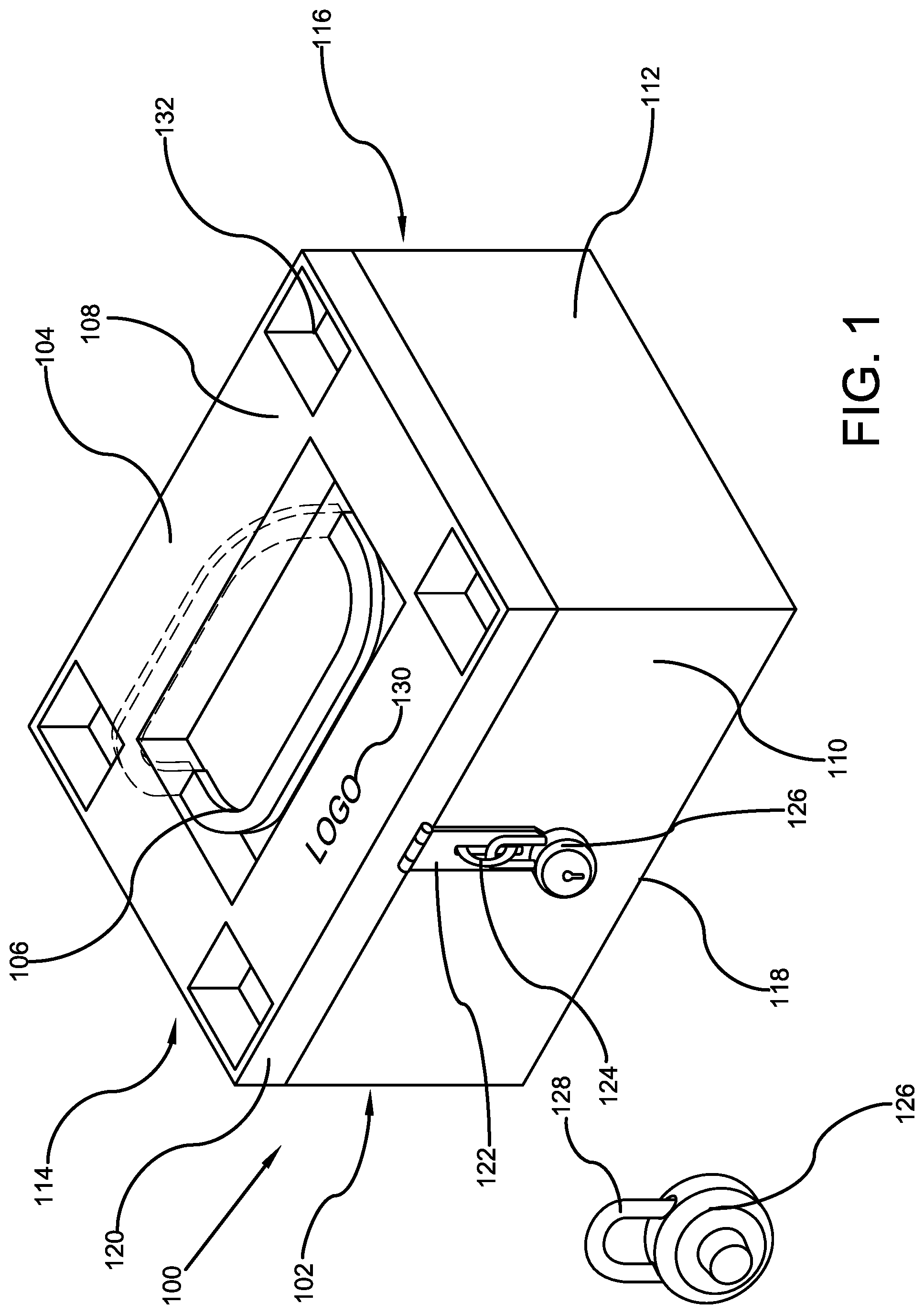 Patent US12324495 — Lockable secure lunchbox — Figure 1