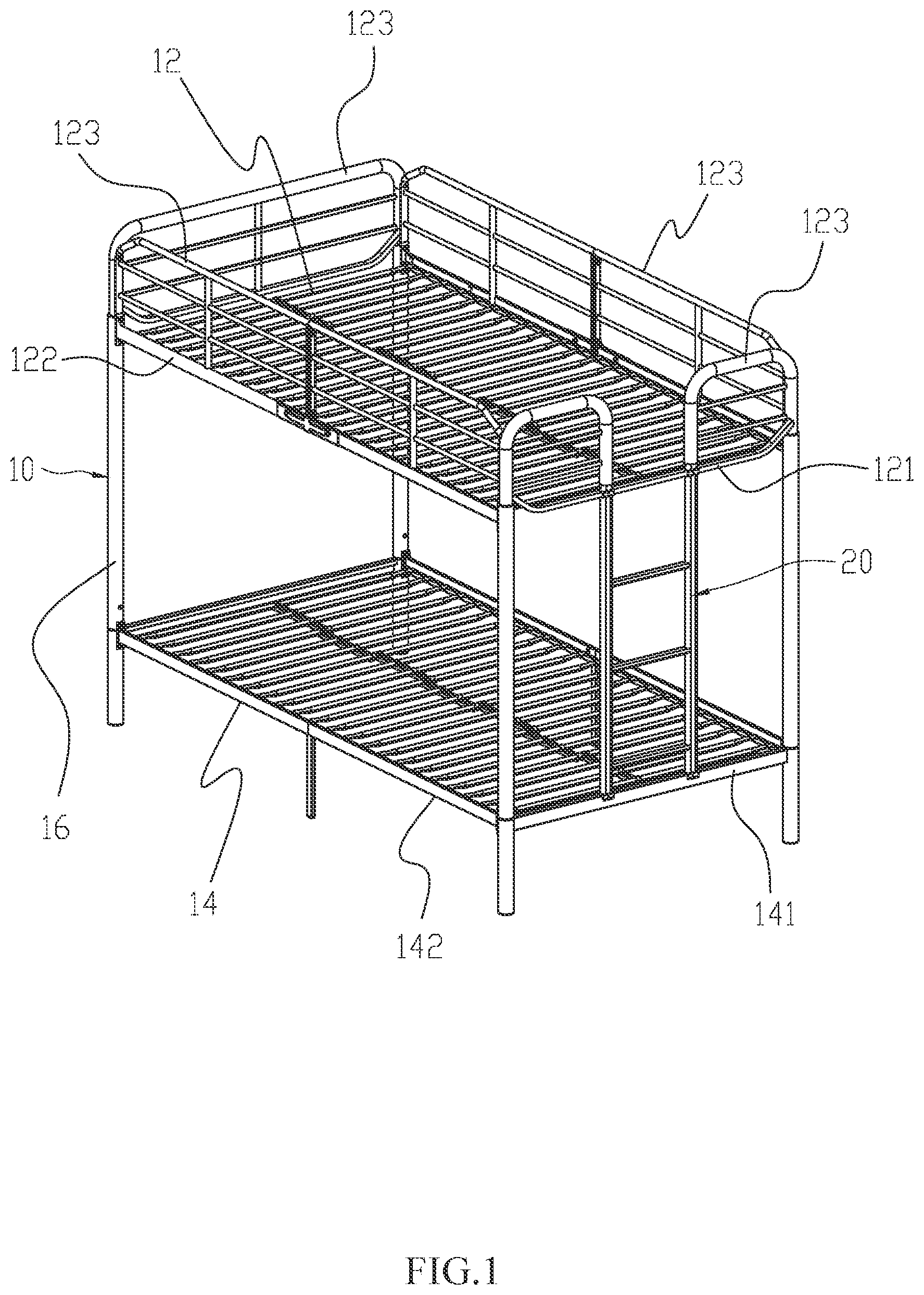Patent US12324522 — Bed ladder configured to be installed on bed frame for use — Figure 1