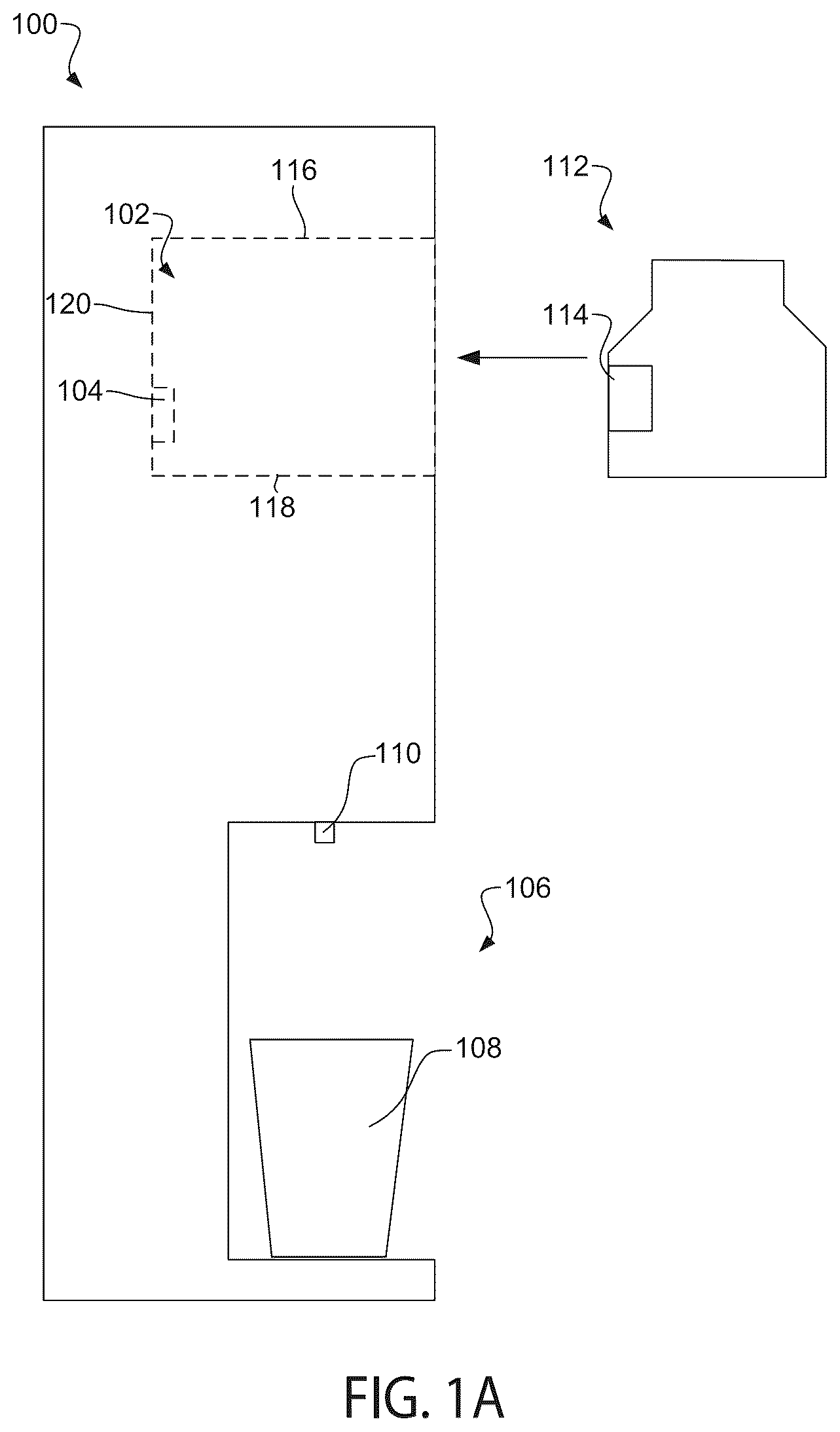 Patent US12324537 — Beverage appliance with pod recognition system — Figure 1