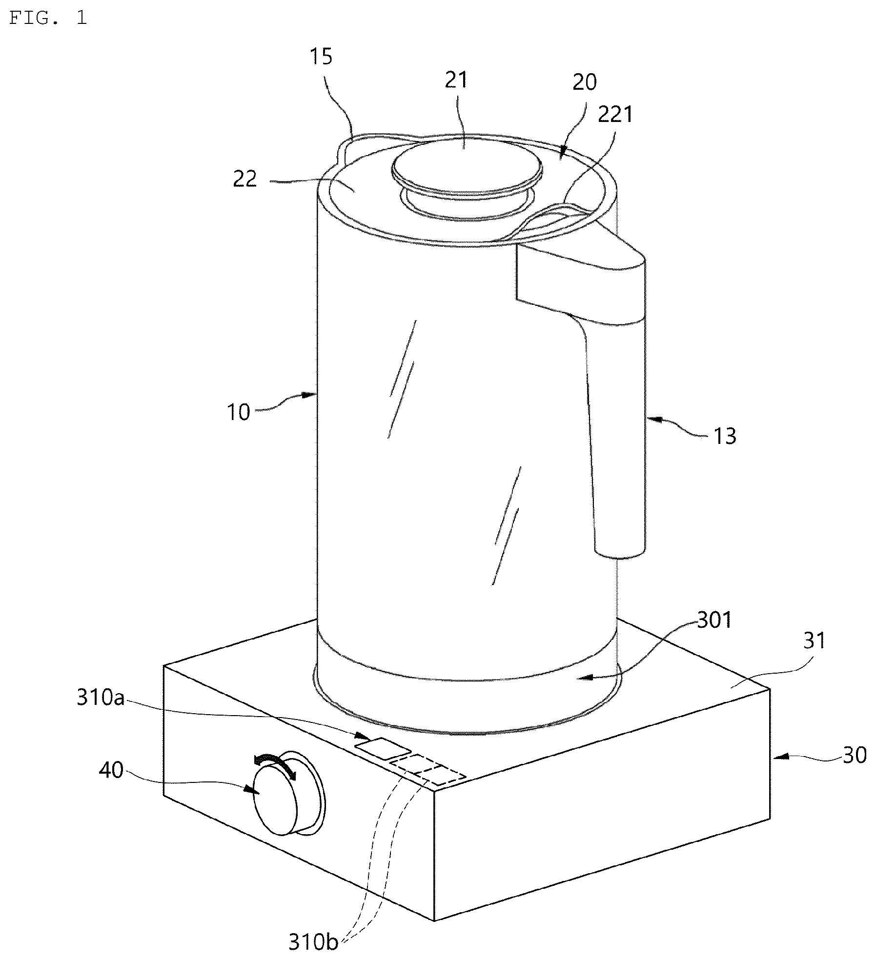 Patent US12324542 — Method for distinguishing container body of blender, and blender — Figure 1