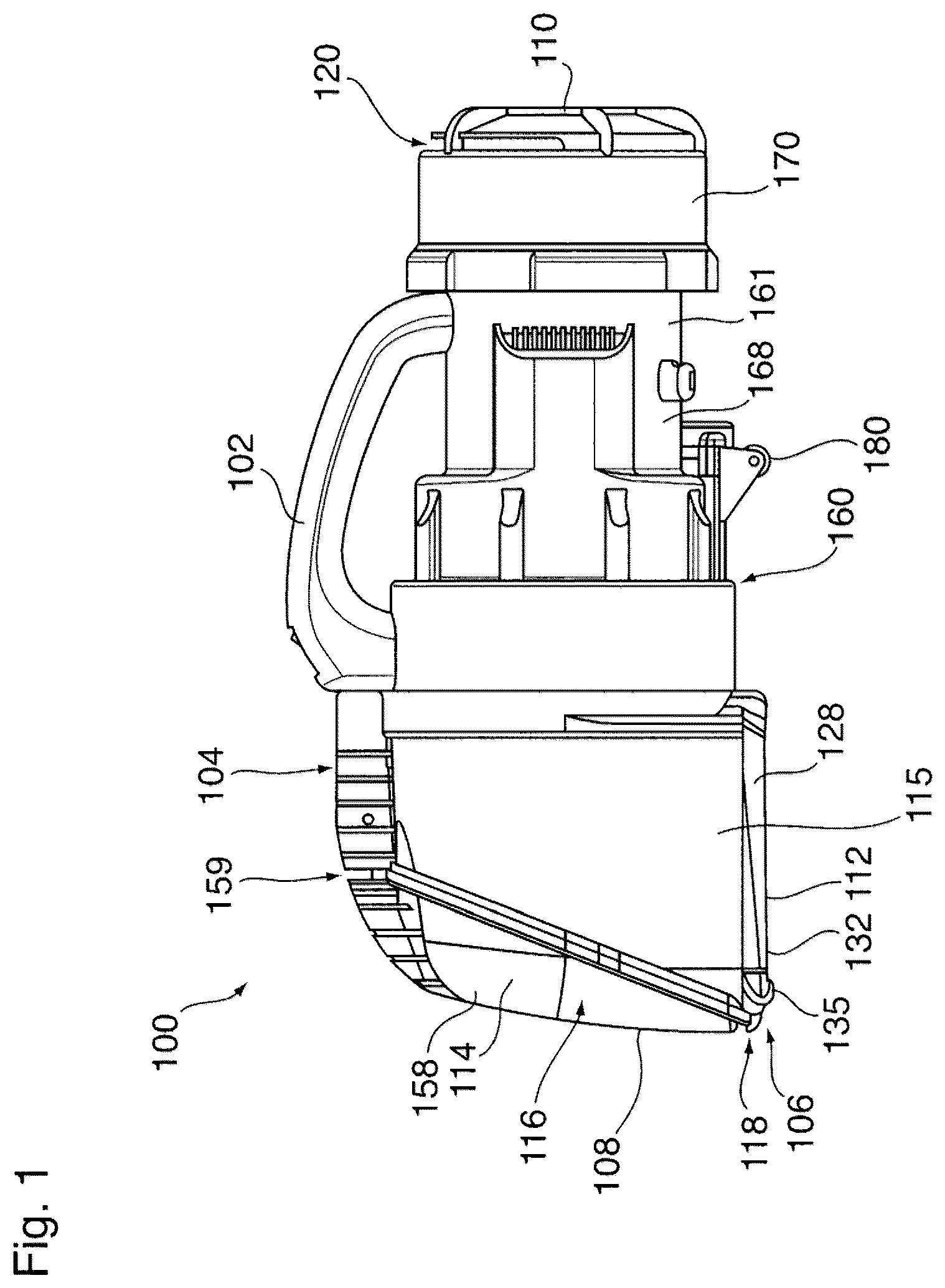 Patent US12324557 — Portable surface cleaning apparatus — Figure 1