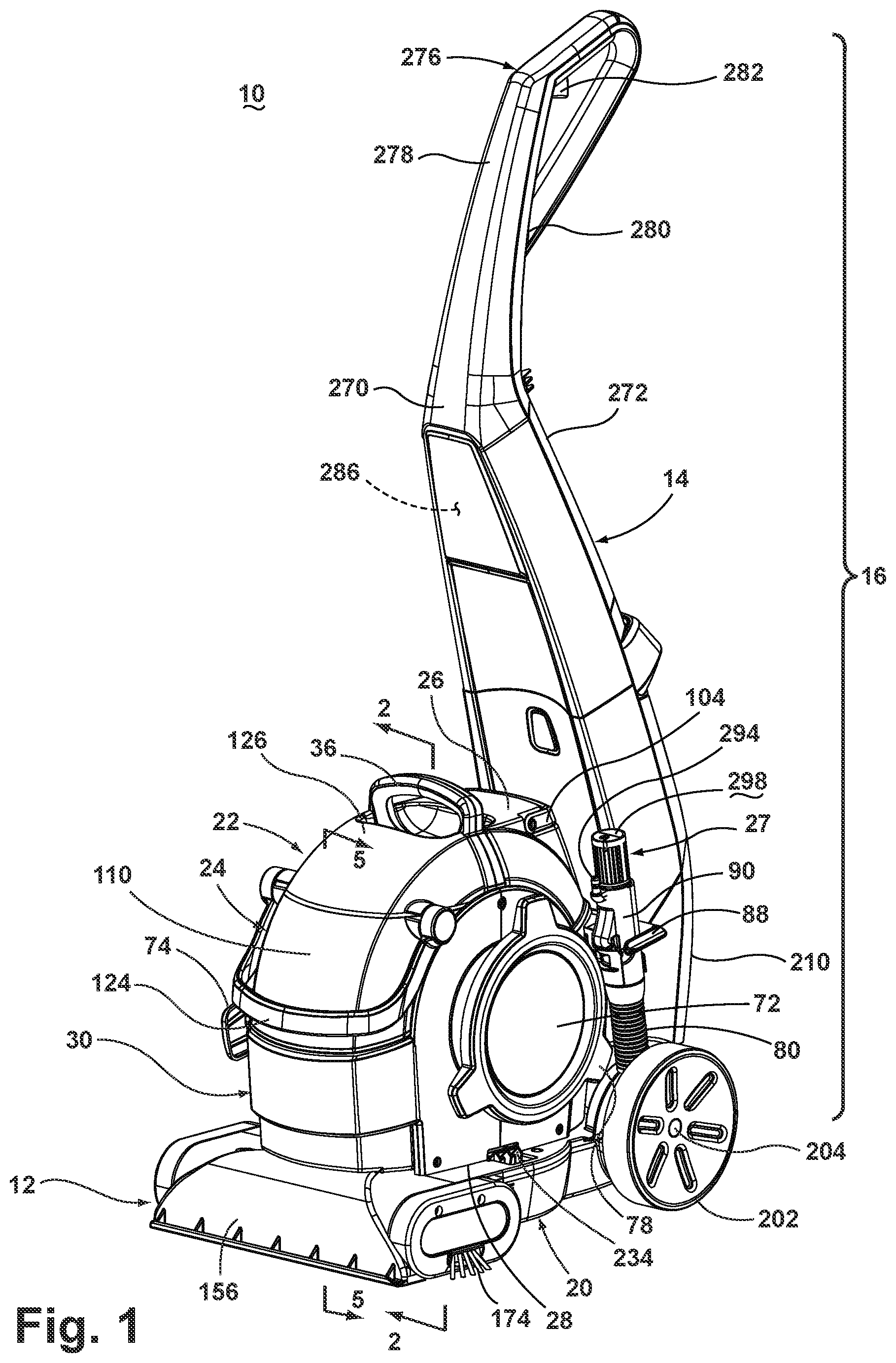 Patent US12324558 — Extraction cleaner — Figure 1