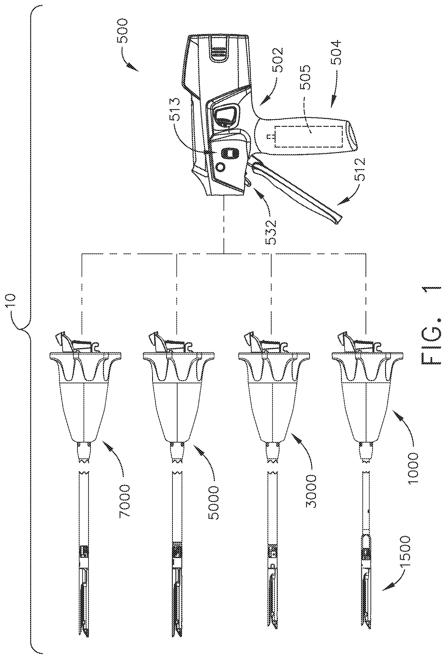 Patent US12324581 — Surgical instrument comprising selectively actuatable rotatable couplers — Figure 1