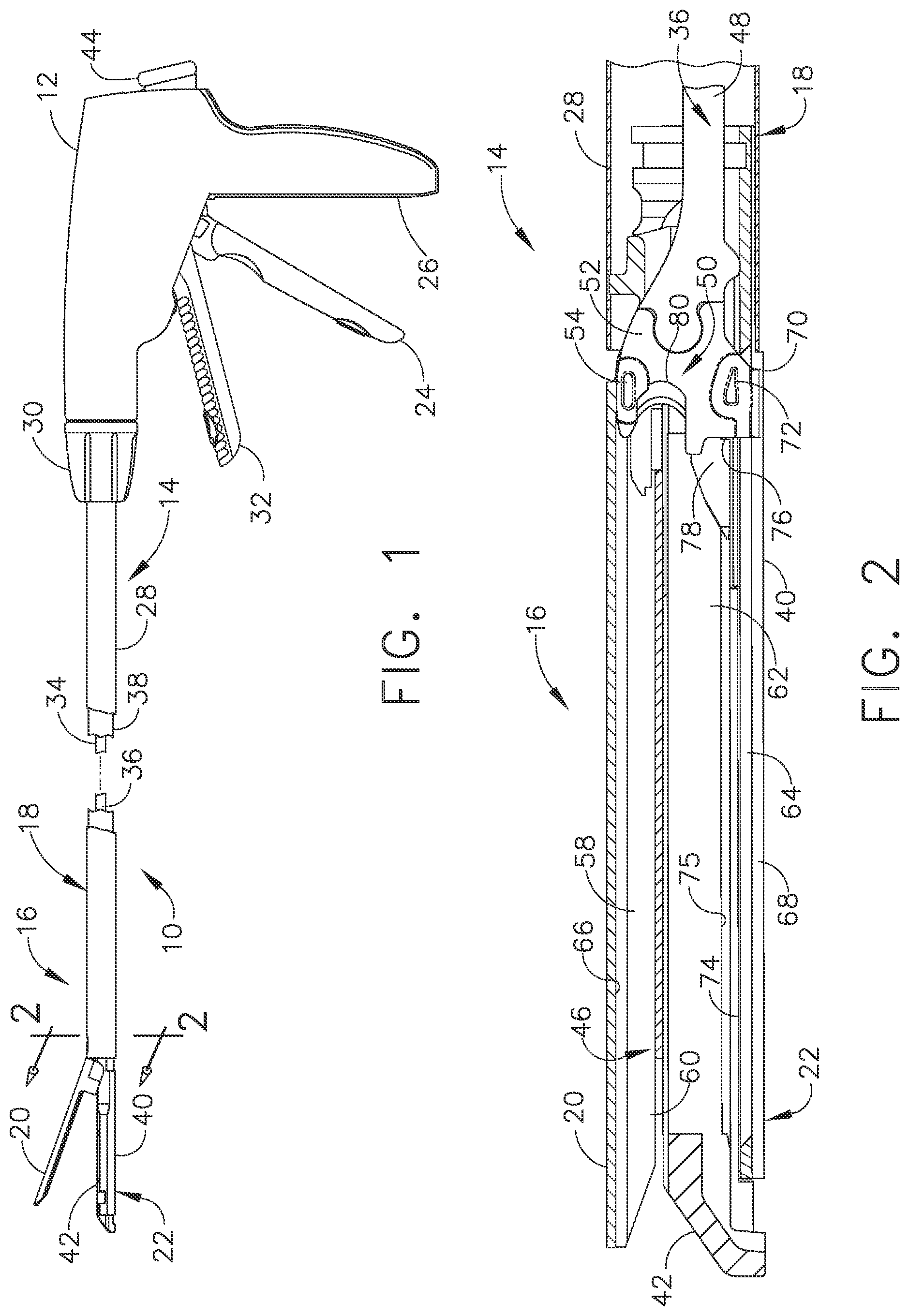 Patent US12324585 — Fastener cartridges including extensions having different configurations — Figure 1