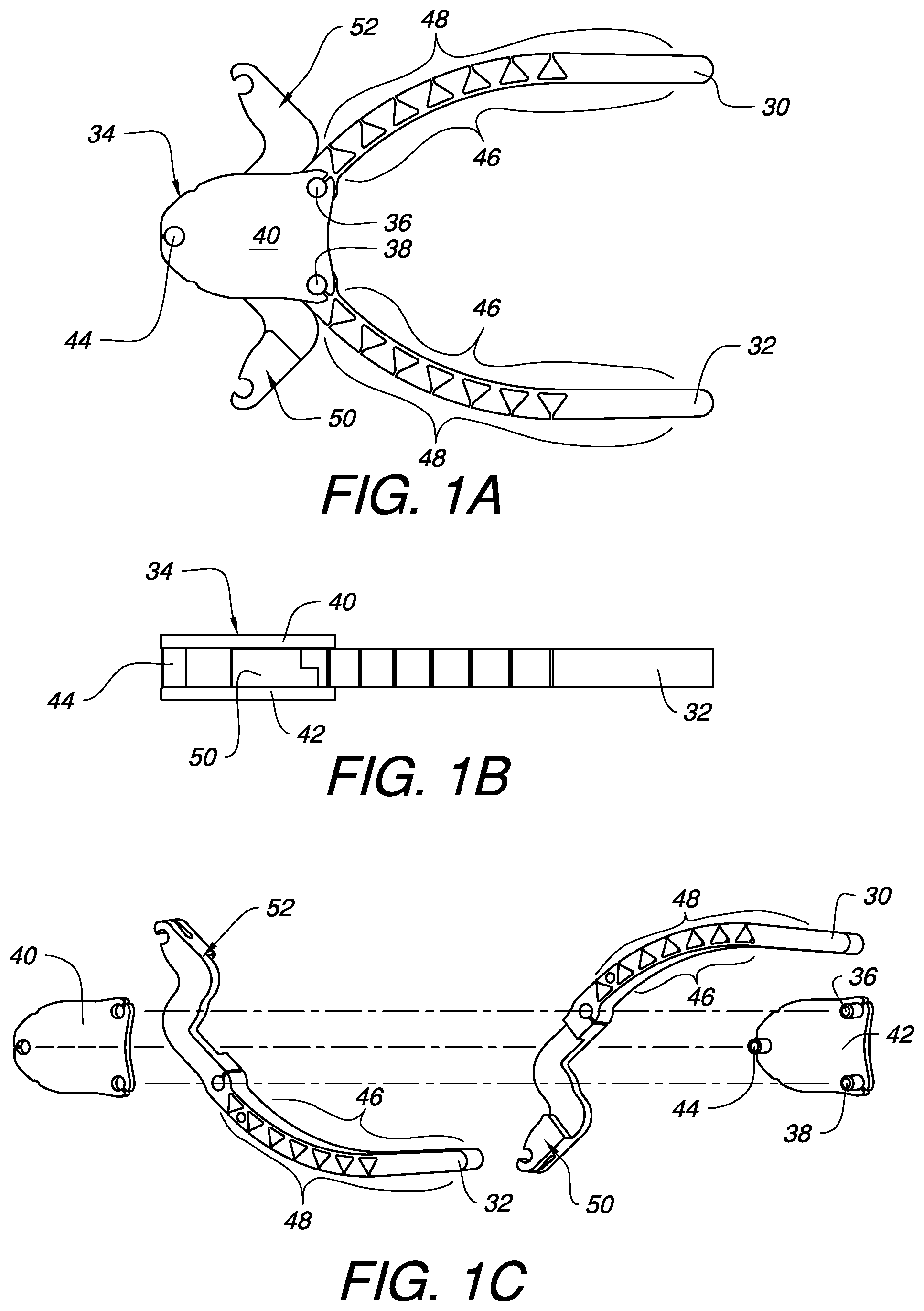 Patent US12324600 Figure 1 – Surgical clamp and clamp jaw
