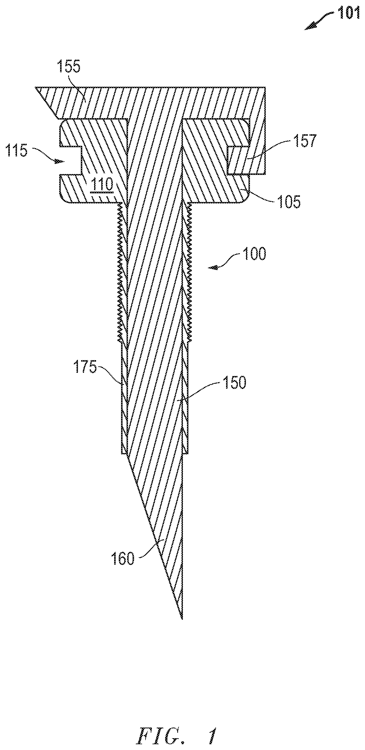 Patent US12324605 — Force fit eye cannula with augmented surface — Figure 1