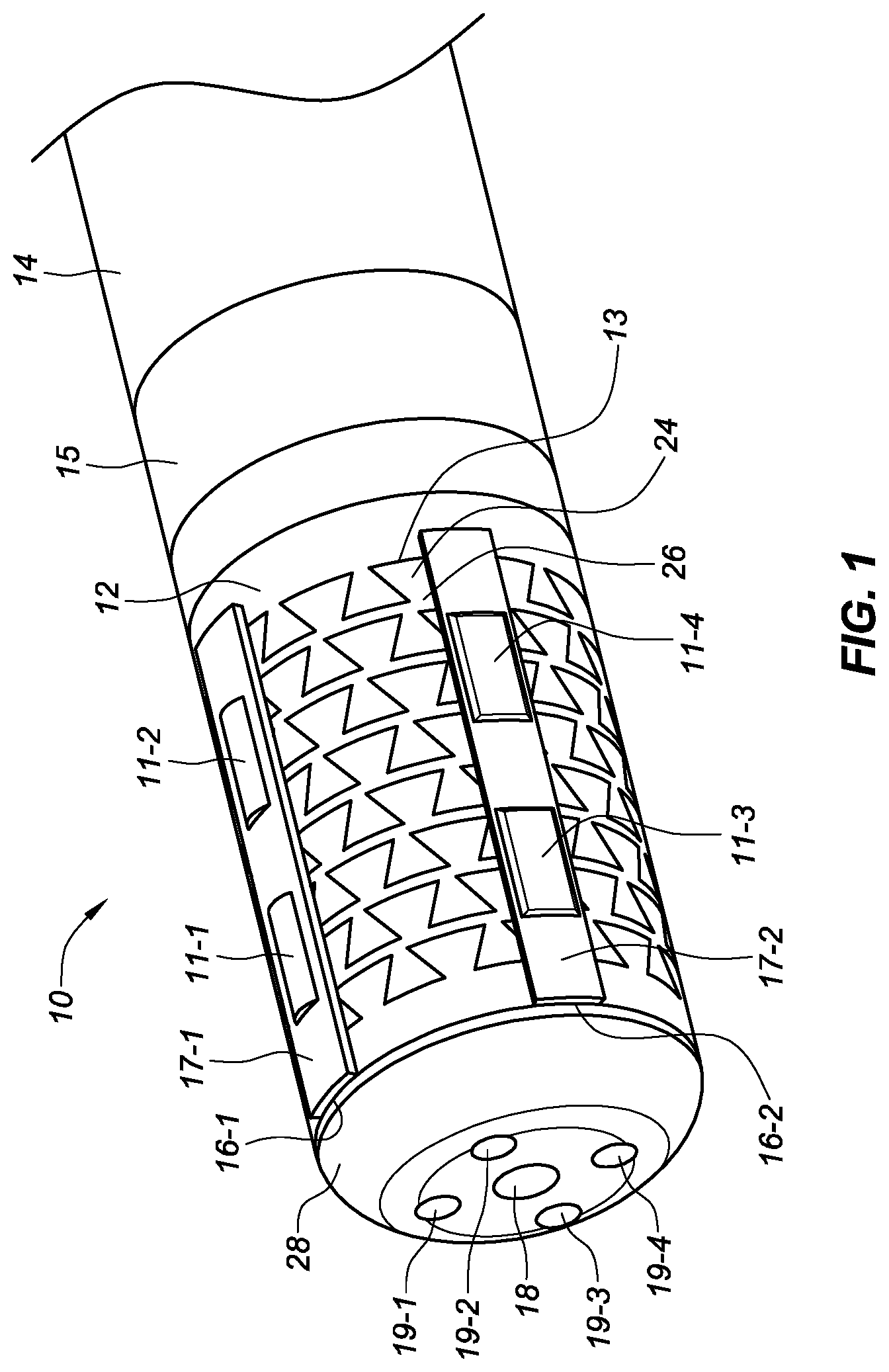 Patent US12324620 Figure 1 – Ablation catheter with electrodes