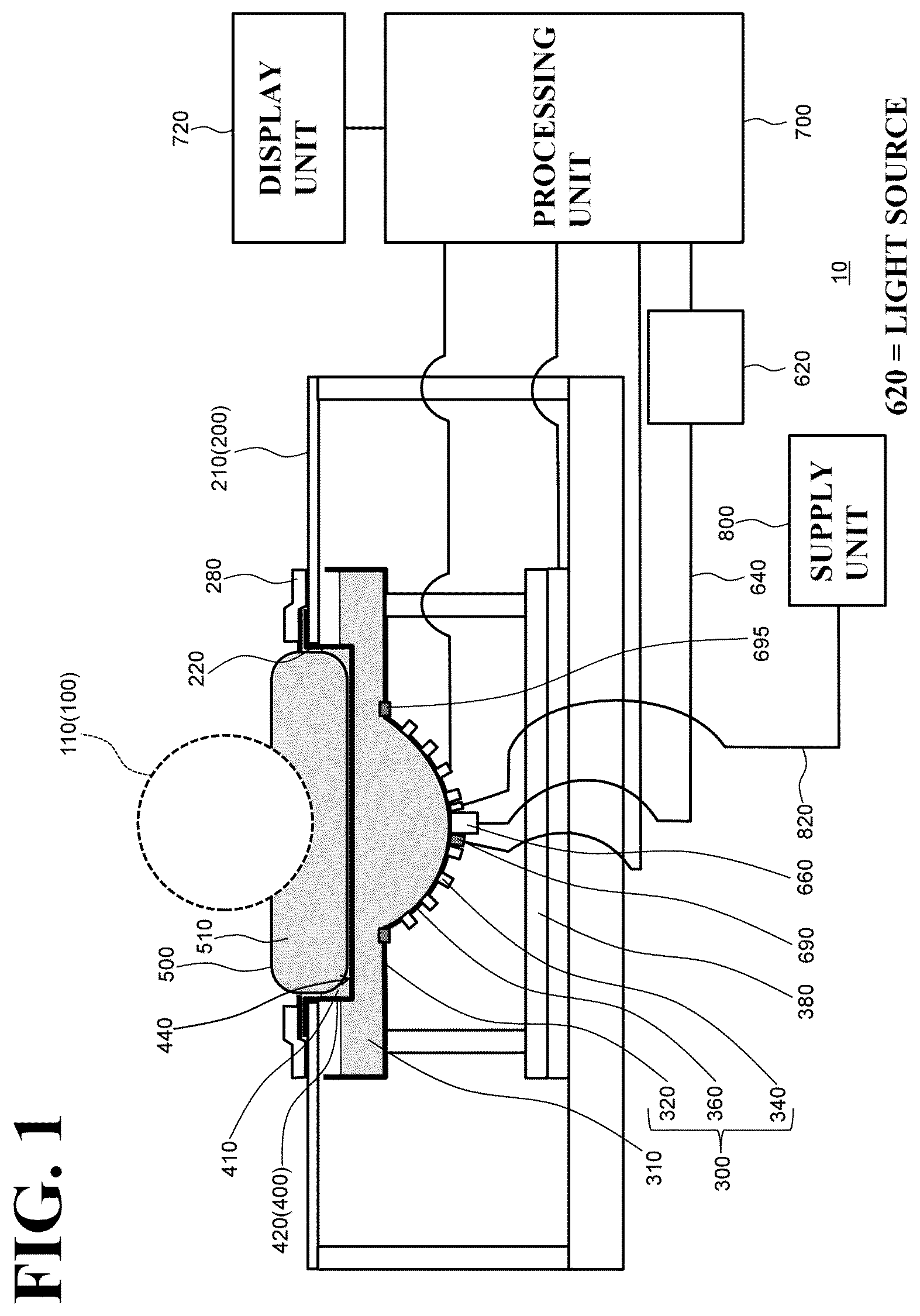 Patent US12324651 — Acoustic-wave measuring device, matching-material bag, matching gel, separation film, and acoustic-wave measurement method — Figure 1