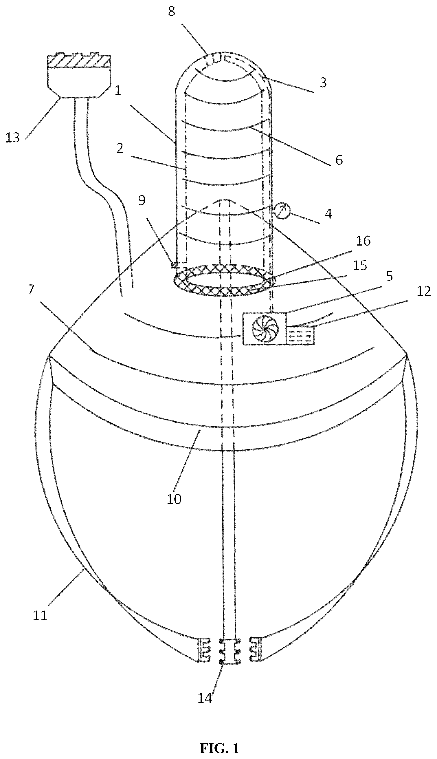 Patent US12324678 — Male penis site magnetic resonance imaging integrated coil having erection assisting function — Figure 1