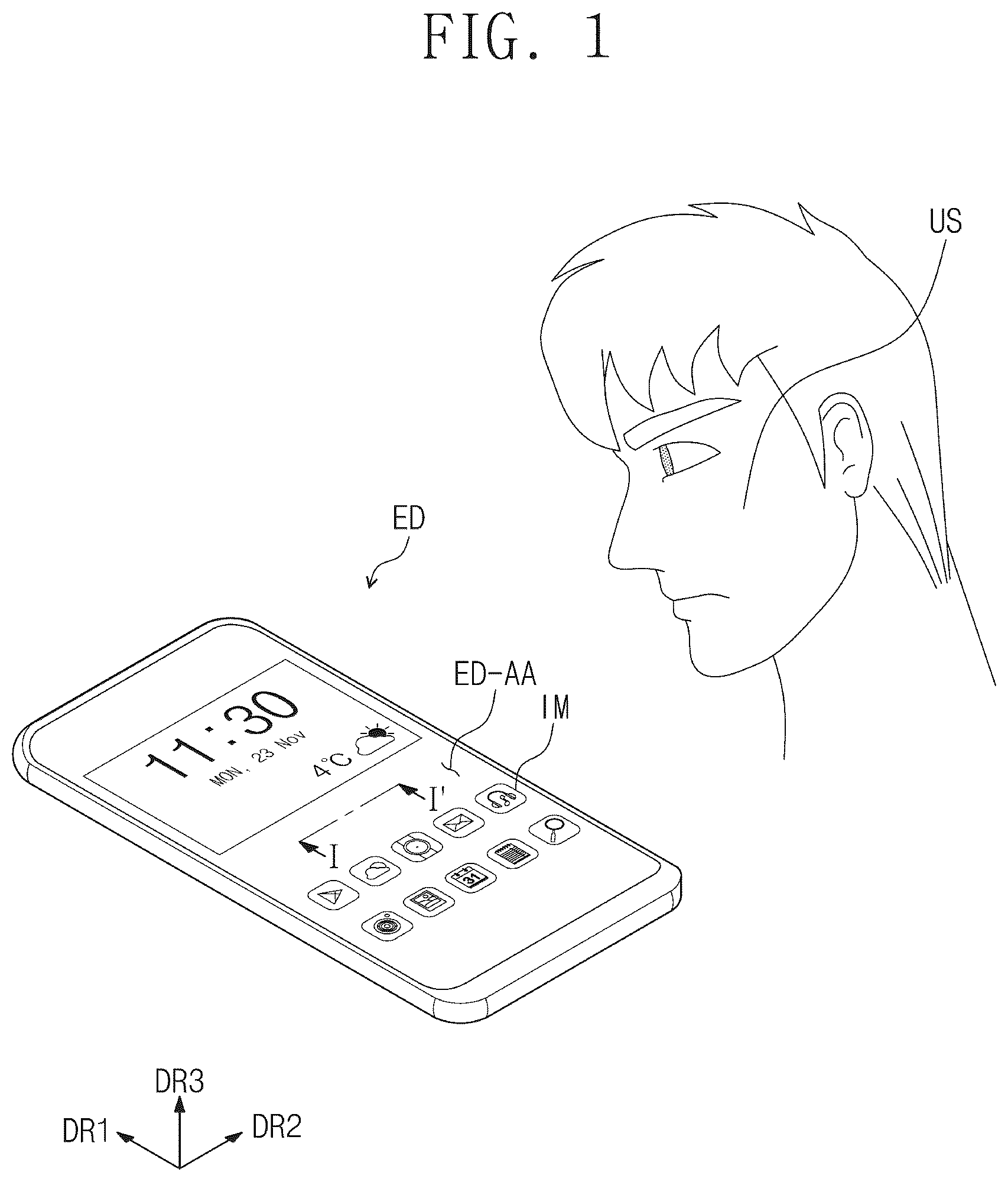 Patent US12324681 Figure 1 – Electronic device and method of measuring biometric information using same