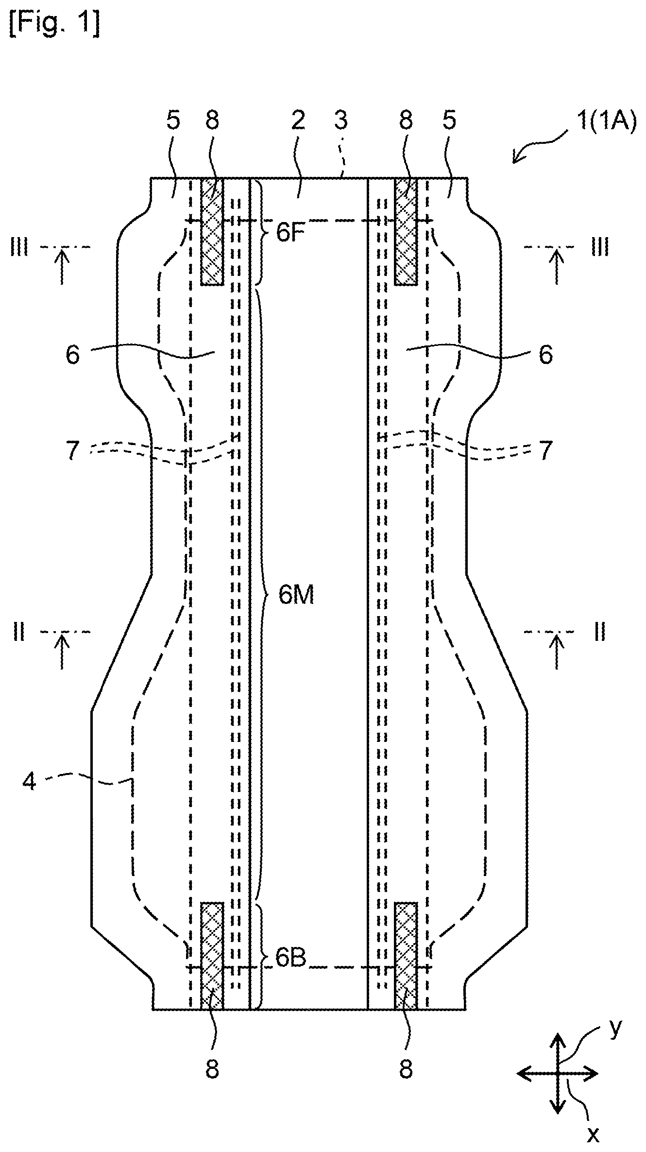 Patent US12324731 Figure 1 – Absorbent article
