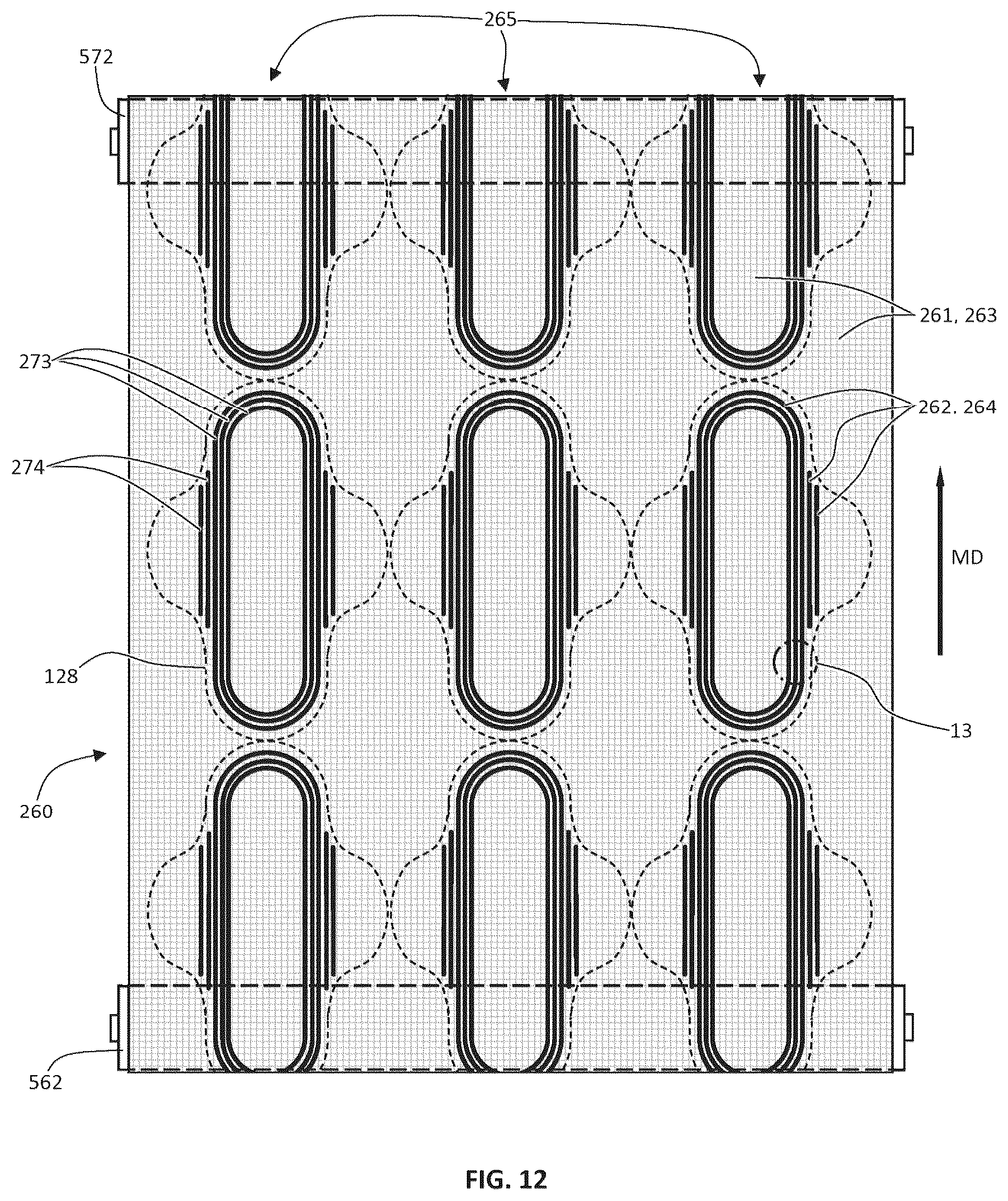 Patent US12324732 Figure 8 – Absorbent article with function-formed topsheet, and method for manufacturing