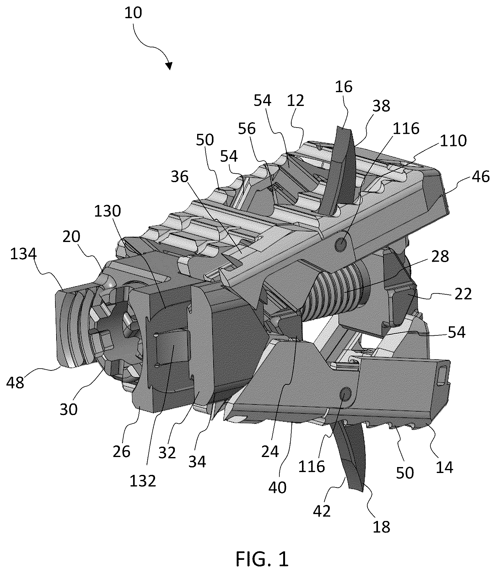 Patent US12324748 — Expandable fusion device with integrated deployable retention spikes — Figure 1