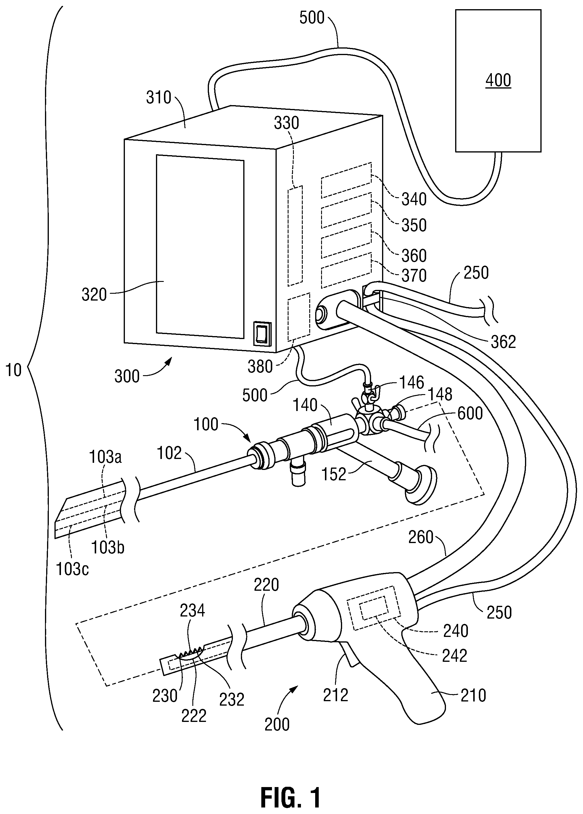 Patent US12324768 — Devices, systems, and methods for pre-heating fluid to be introduced into a patient during a surgical procedure — Figure 1