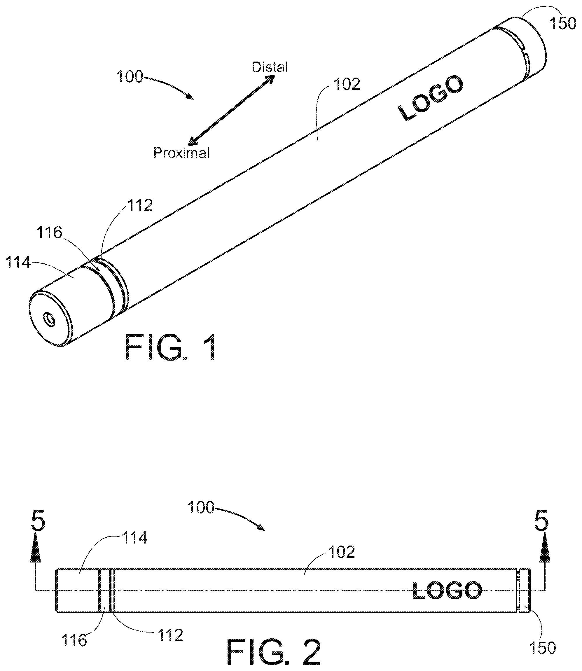 Patent US12324880 — Vaporizer cartridge and airflow path therethrough — Figure 1