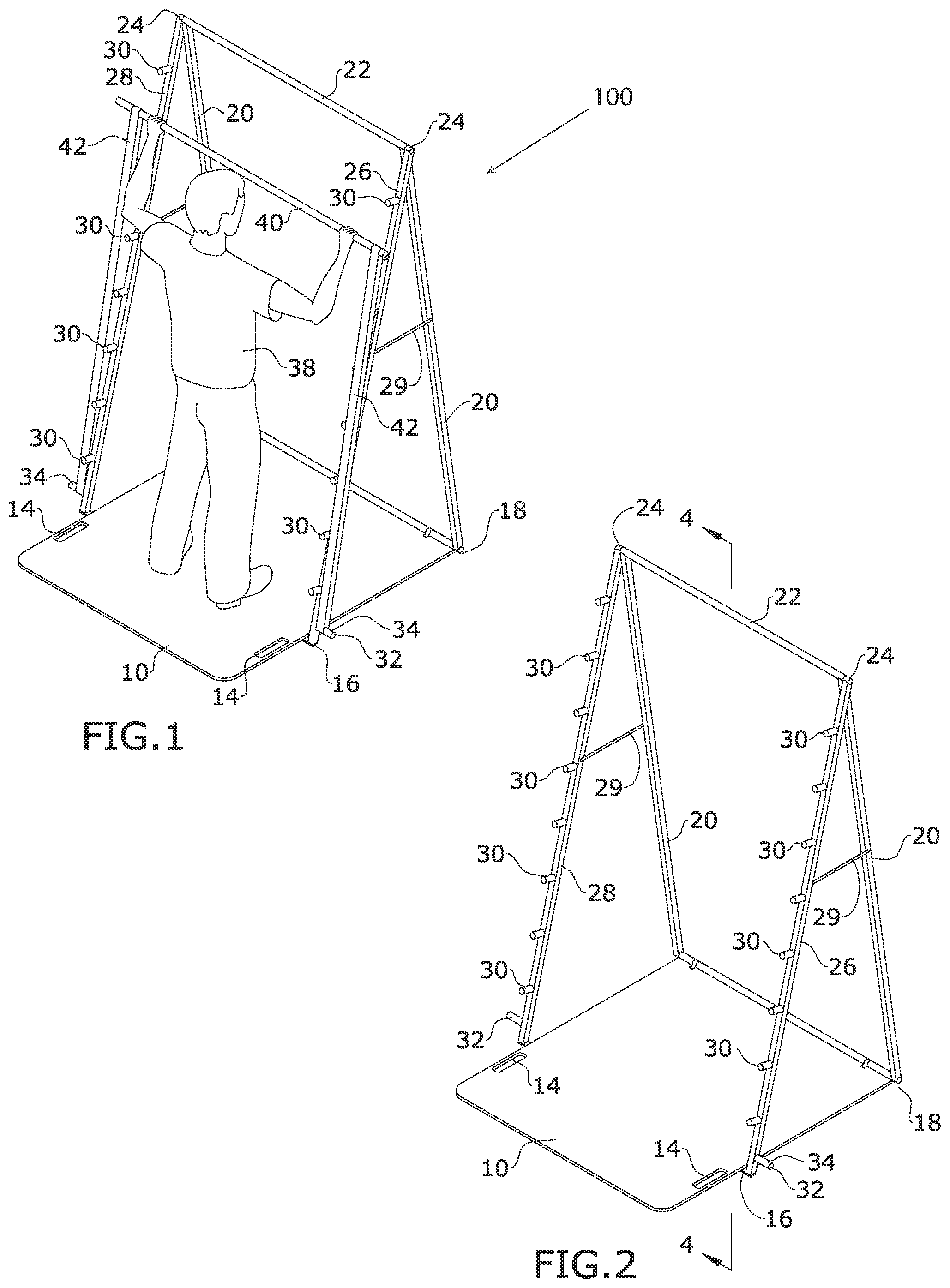 Patent US12324947 — Workout platform — Figure 1