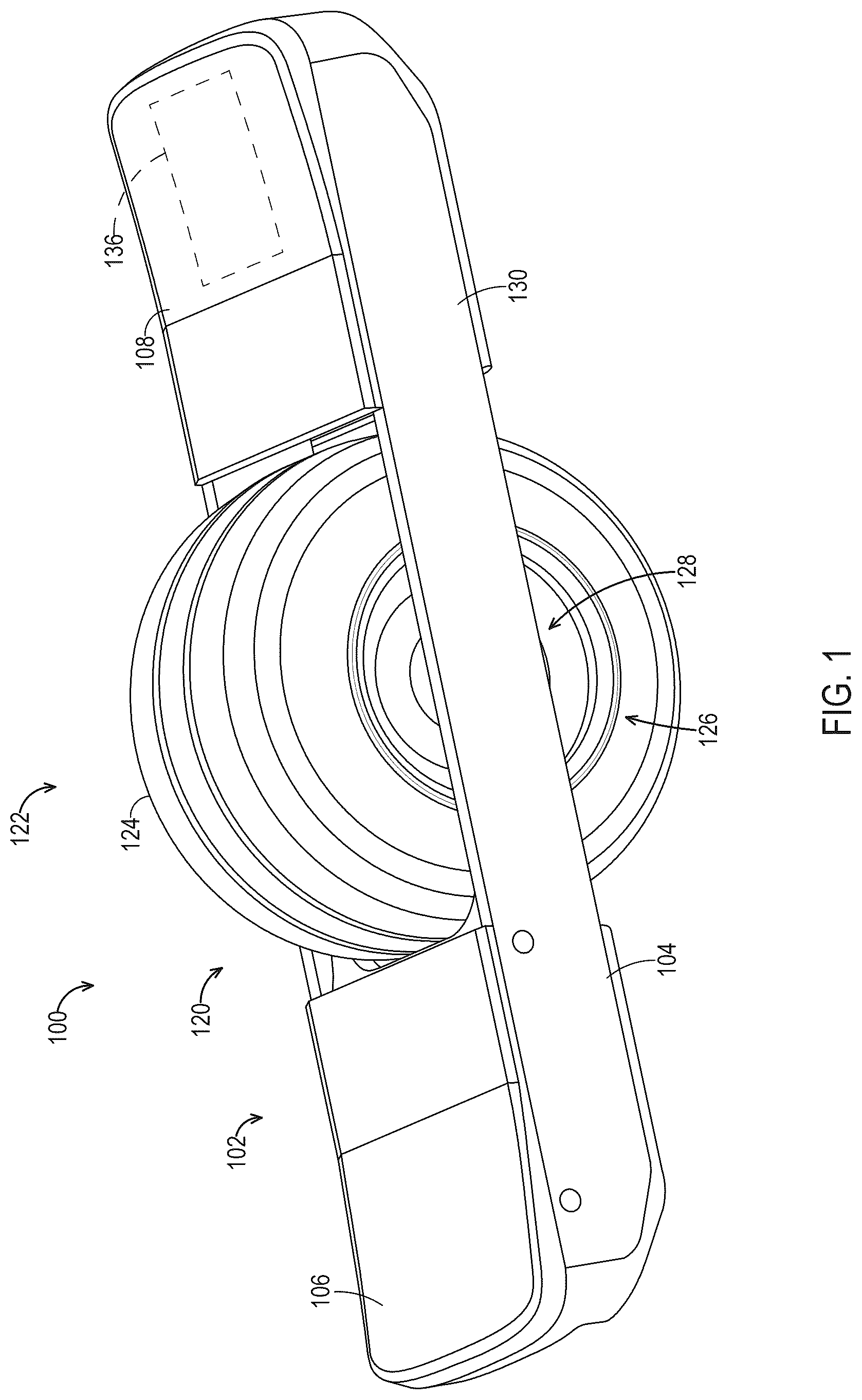 Patent US12324978 — Suspension systems for an electric skateboard — Figure 1
