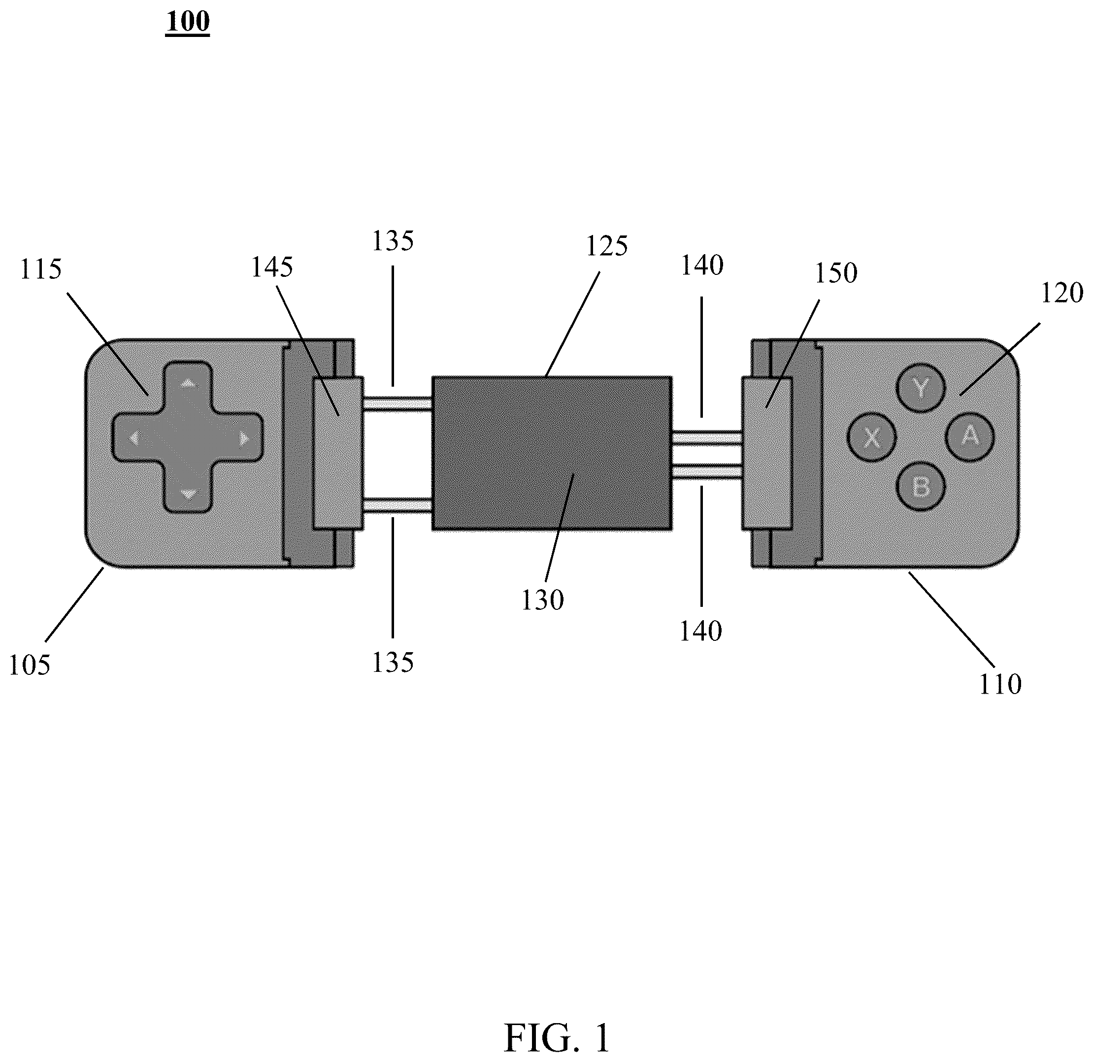 Patent US12324985 — Mobile device controller systems and methods for interacting with client applications — Figure 1