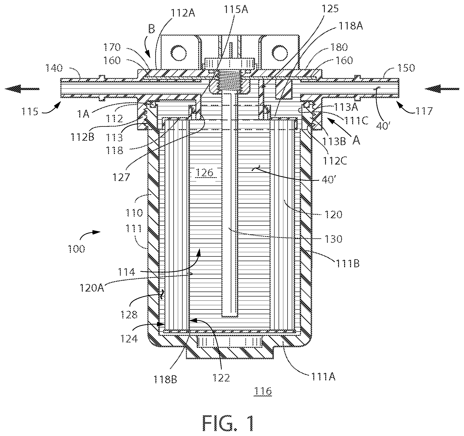 Patent US12324999 — Filter inline heater — Figure 1
