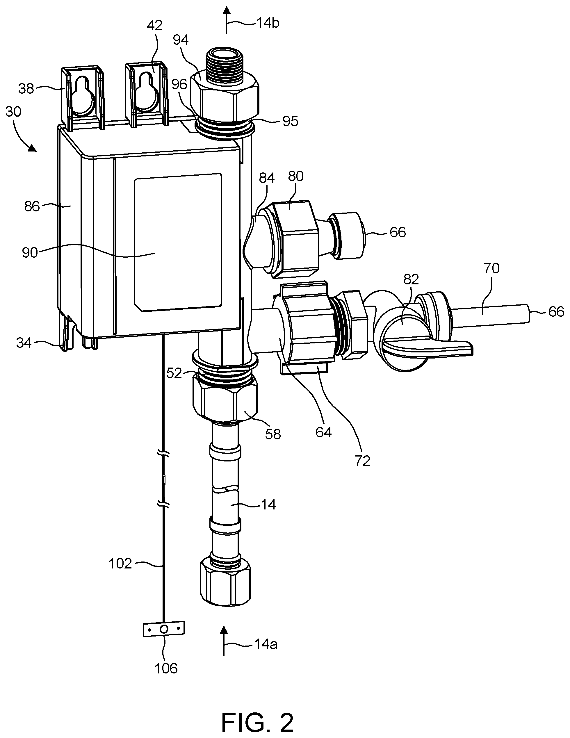 Patent US12325000 Figure 2 – Valve manifold for a water purification system