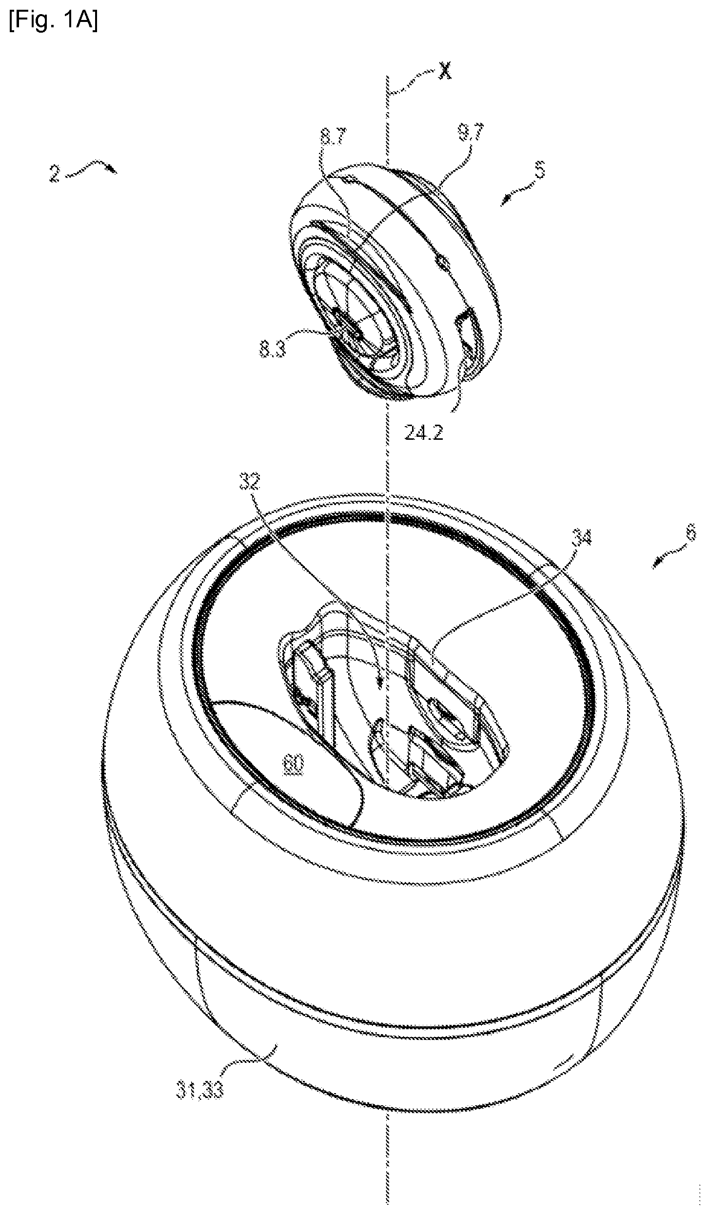Patent US12325008 — Manufacturing apparatus, mixing machine and/or receiving device for the manufacture of a composition from a mixture of formulations — Figure 1