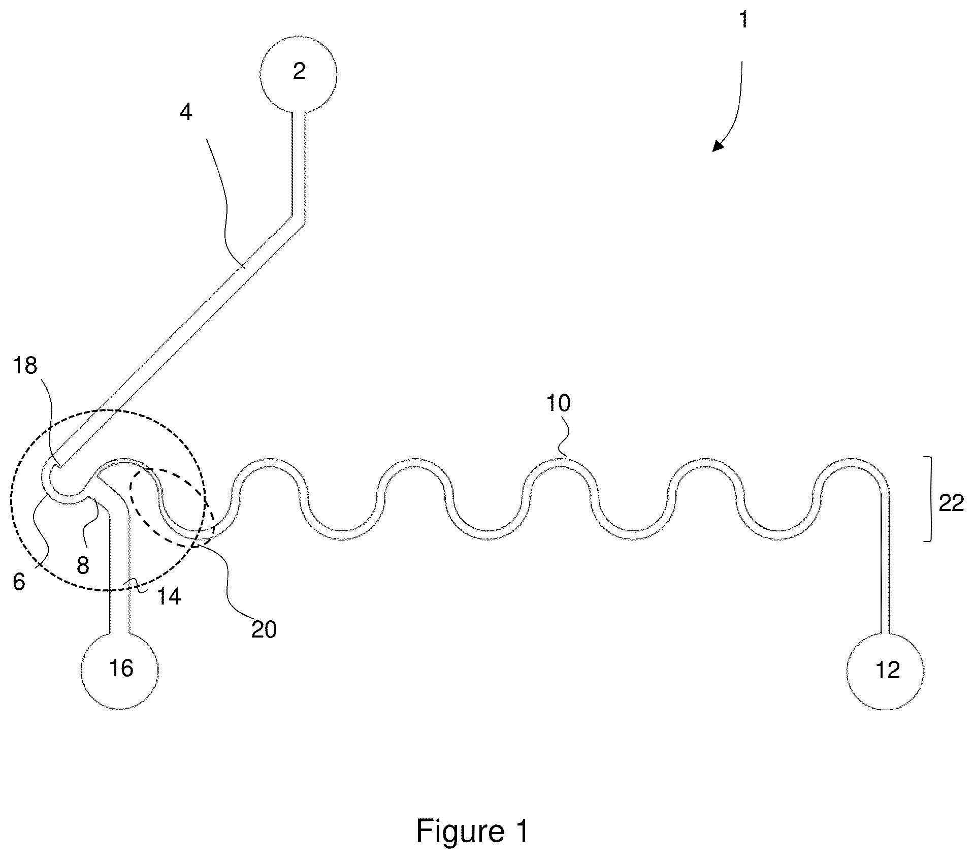 Patent US12325021 — Microfluidic device — Figure 1