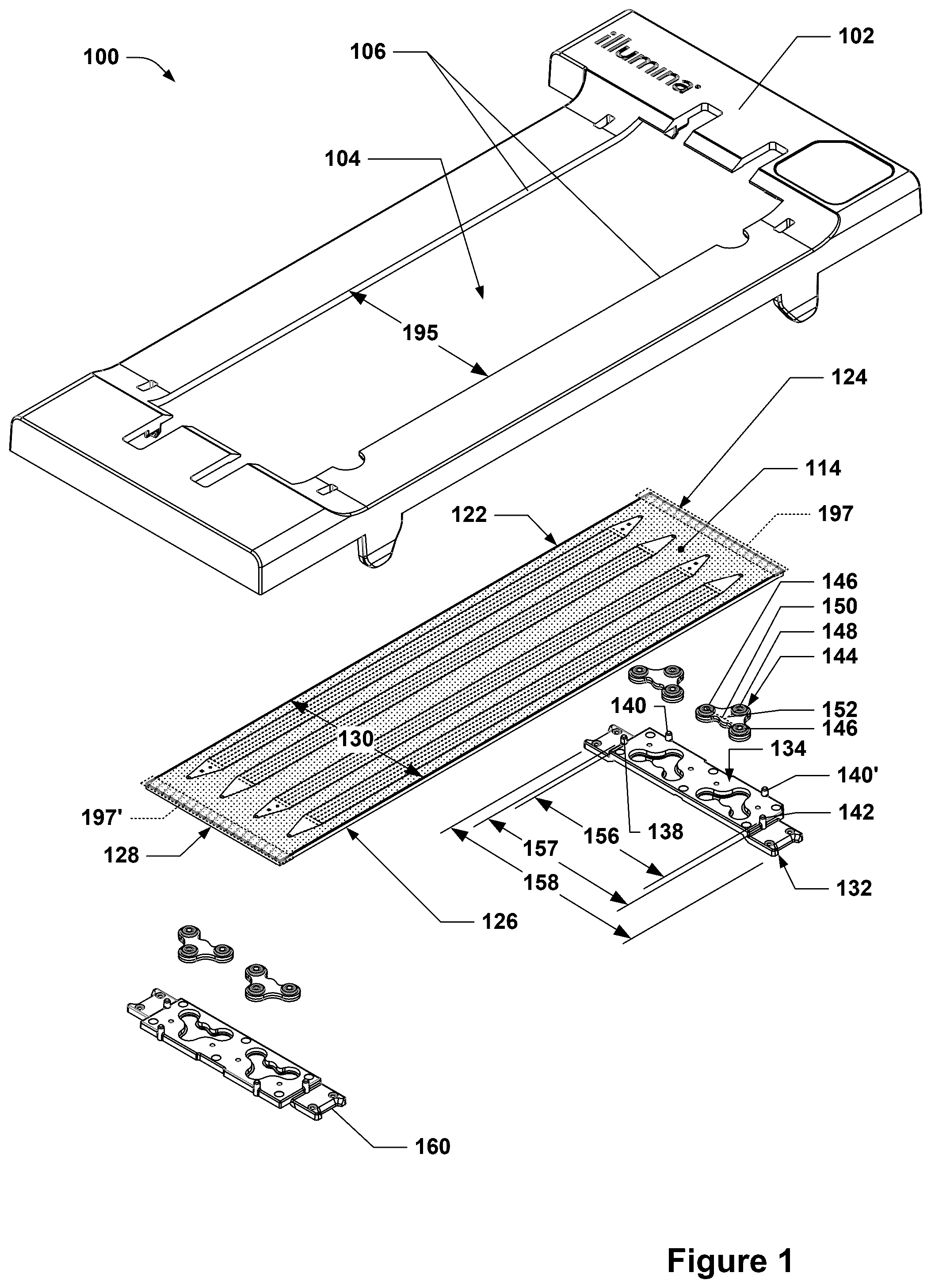 Patent US12325028 — Flowcell cartridge with floating bracket — Figure 1