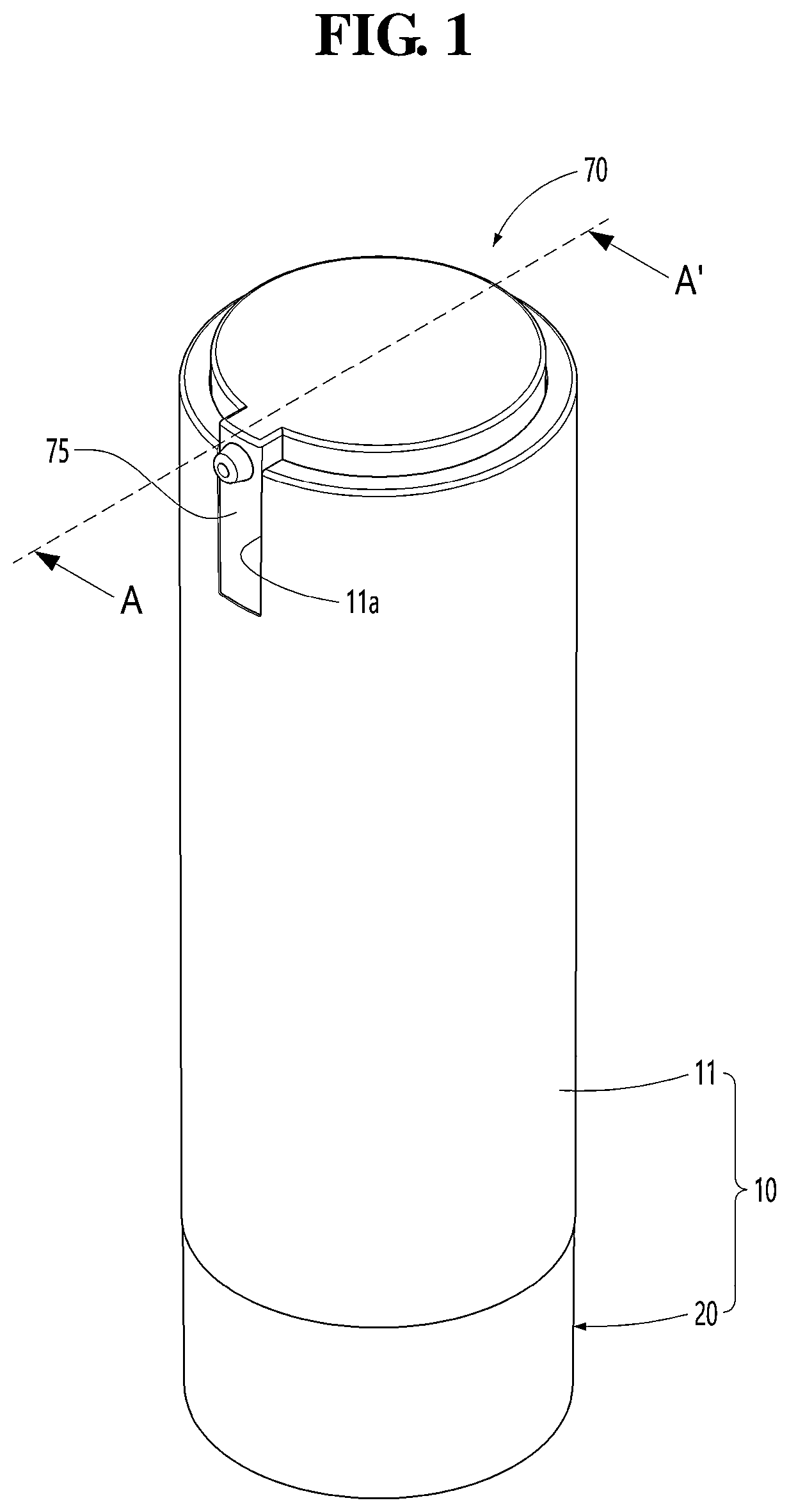 Patent US12325034 — Cosmetic container — Figure 1