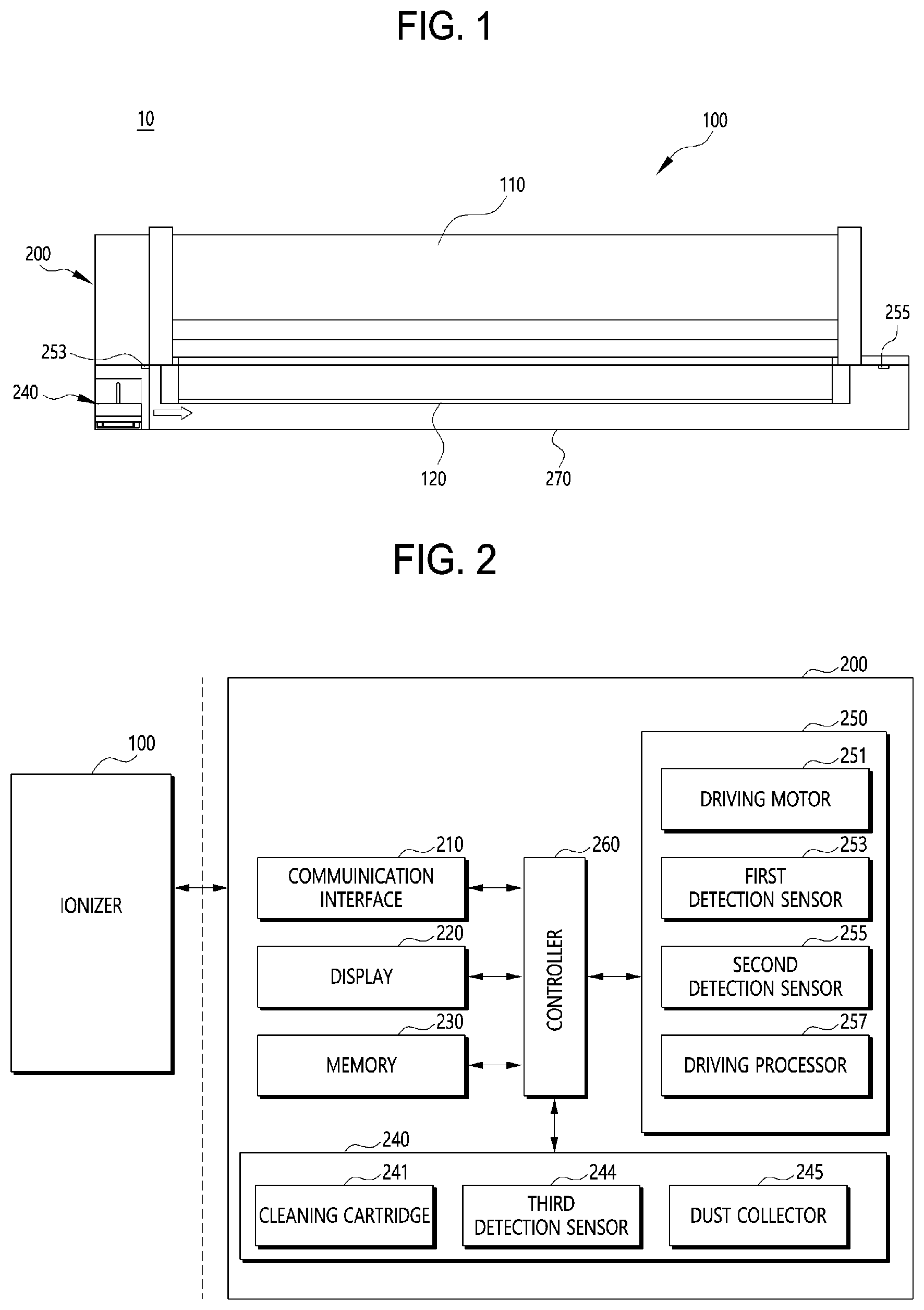 Patent US12325051 — Cleaner for an ionizer, operating method thereof and ionizer cleaning system — Figure 1